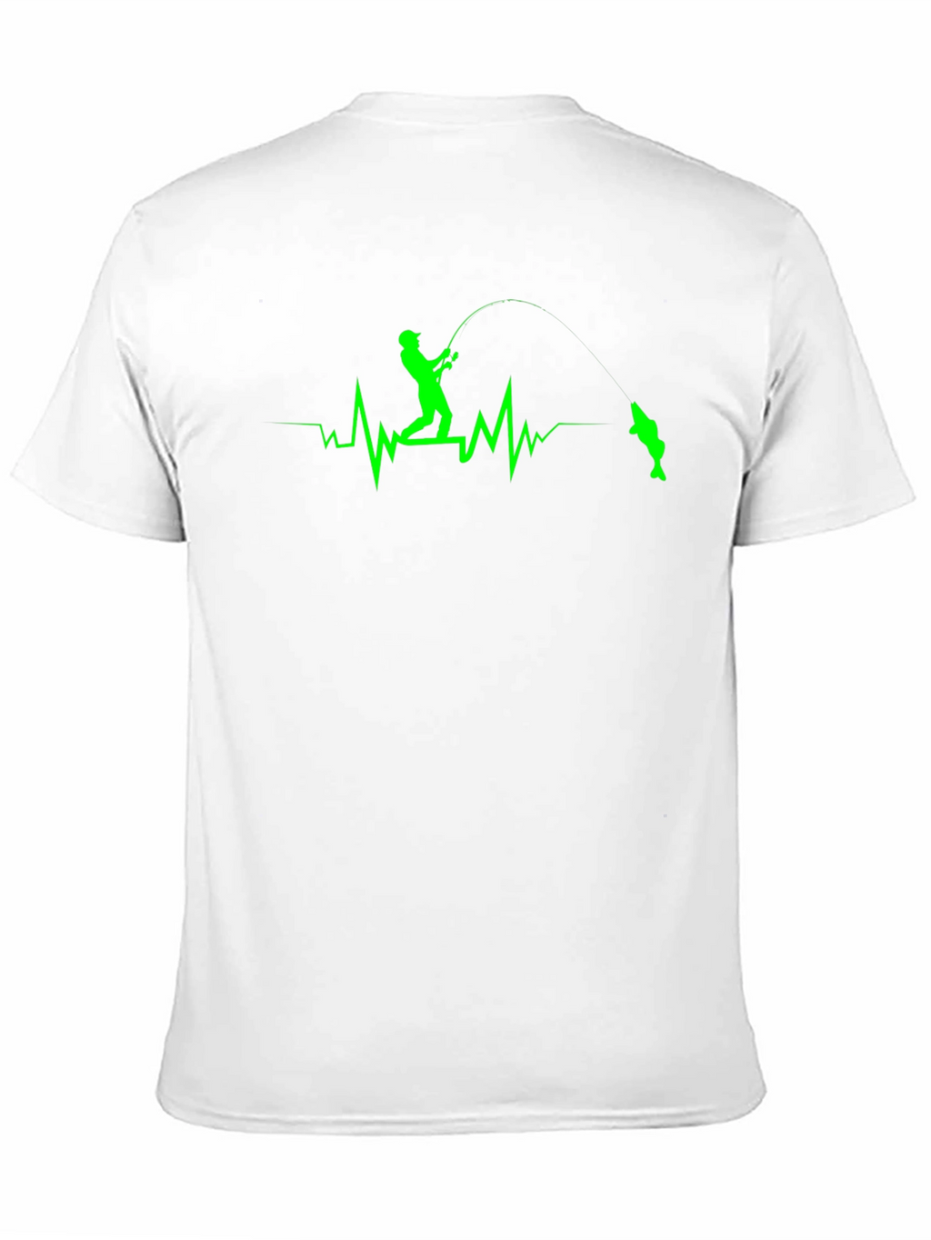 Fisherman Heartbeat T-Shirt - Black