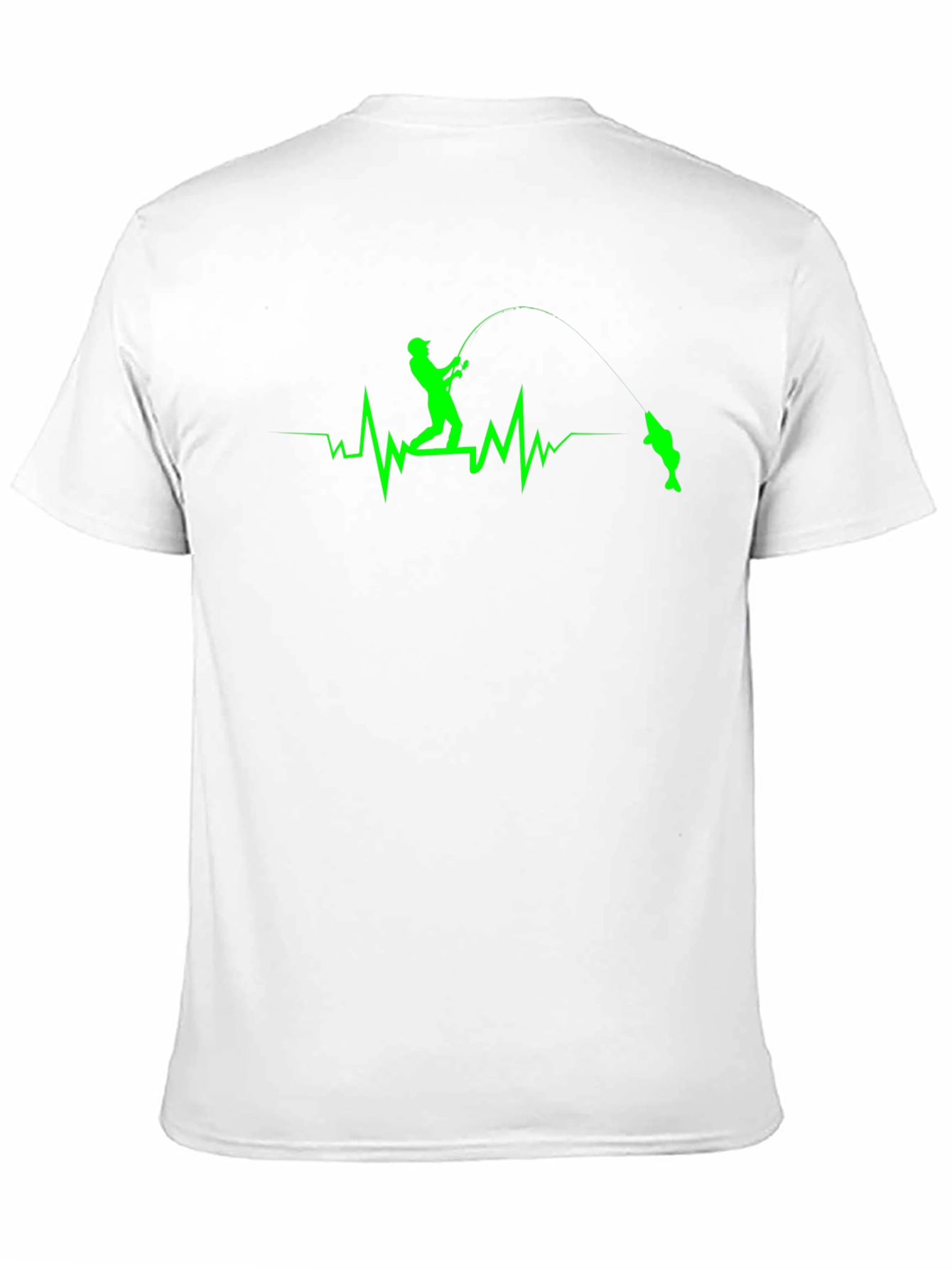 Fisherman Heartbeat T-Shirt - Black