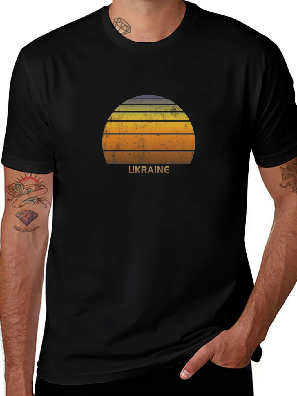 Ukraine Sunset Retro T-Shirt