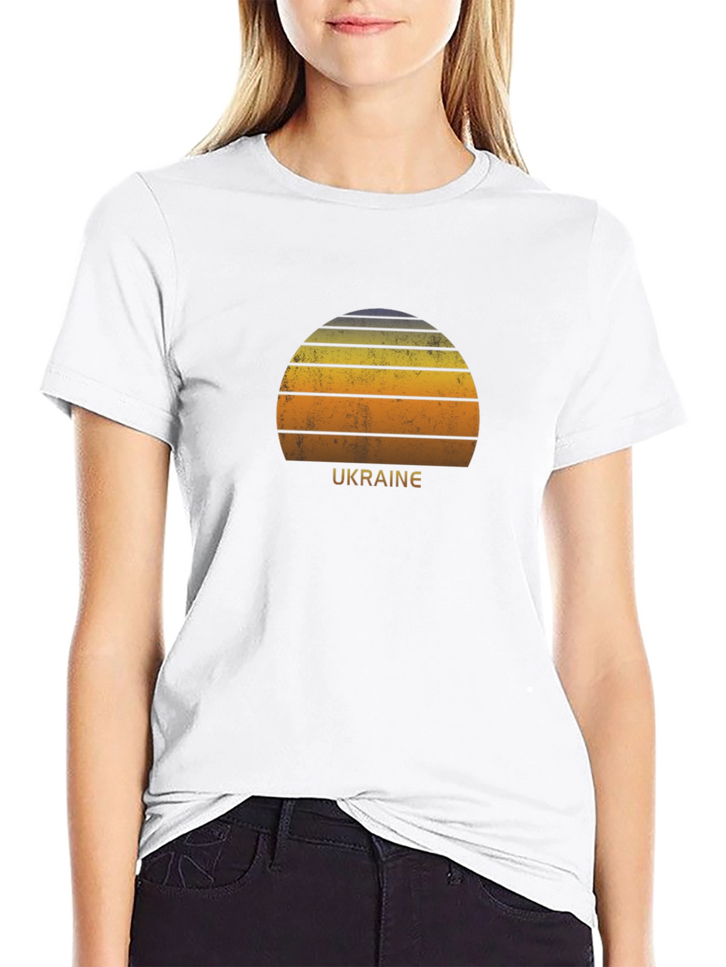 Ukraine Sunset Retro T-Shirt