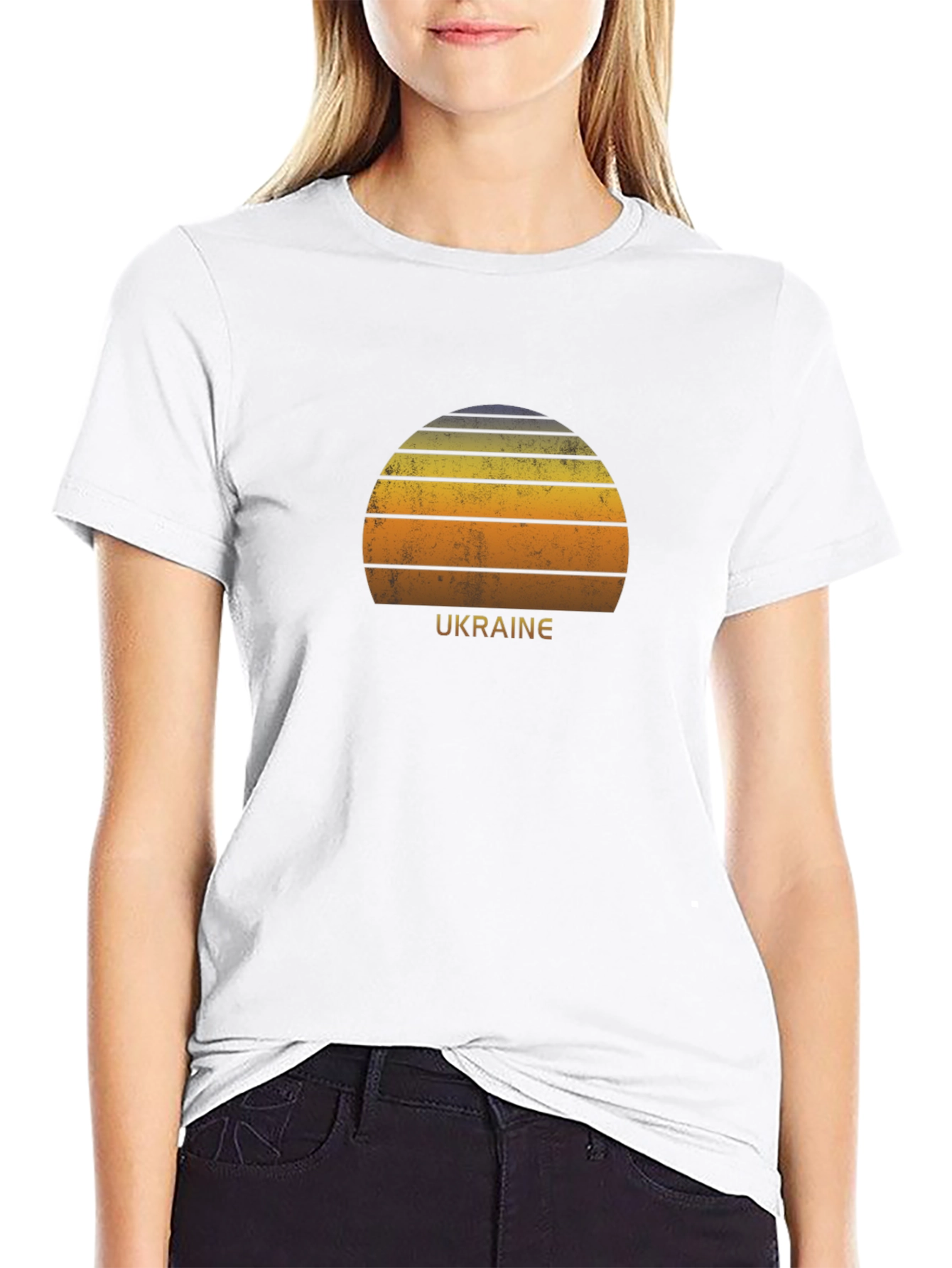 Ukraine Sunset Retro T-Shirt