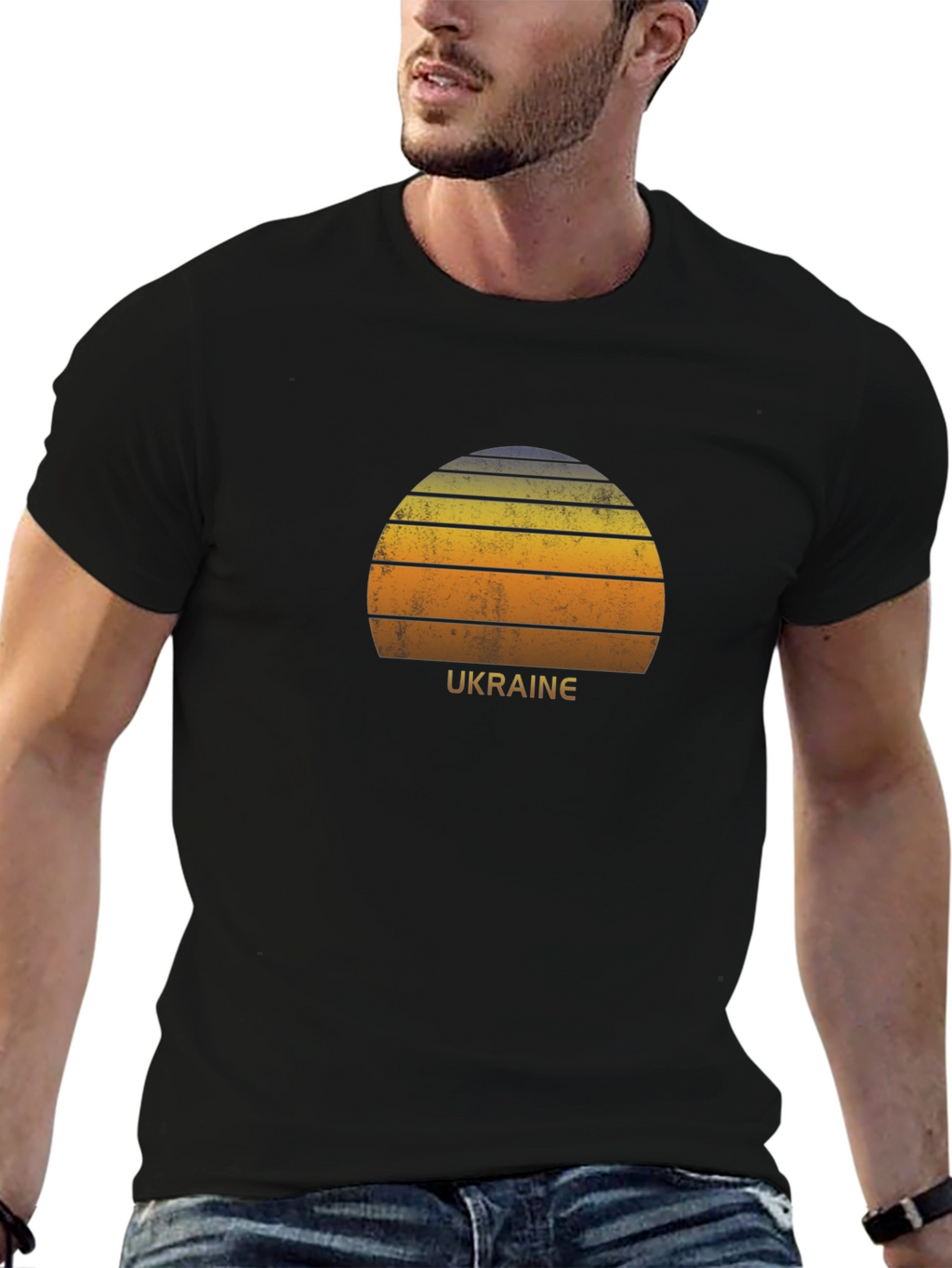 Ukraine Sunset Retro T-Shirt