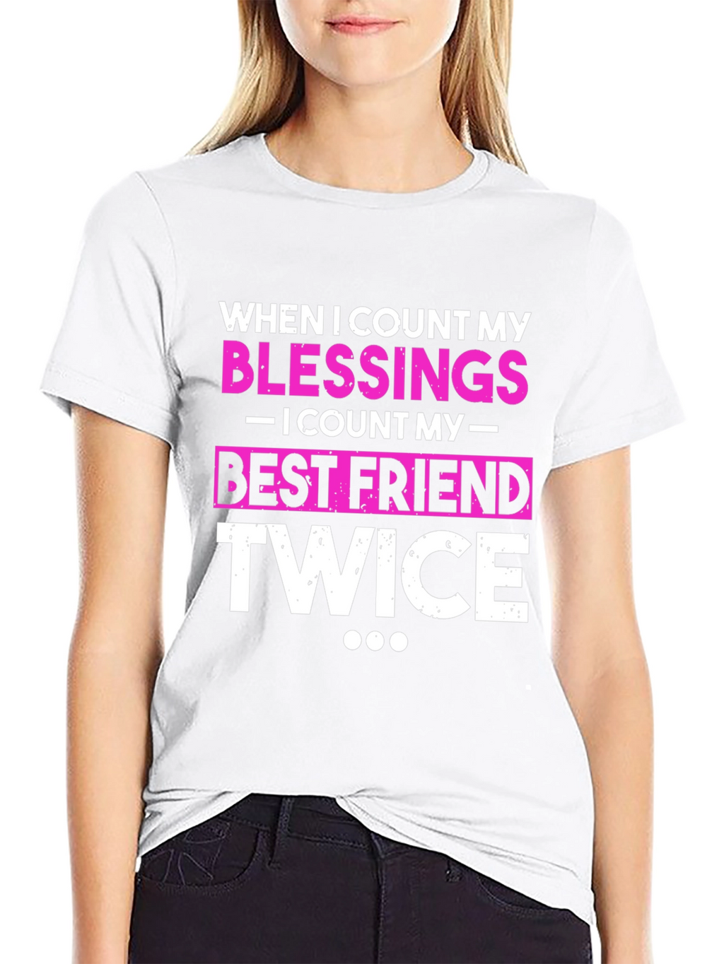Blessings Best Friend Twice Black T-Shirt