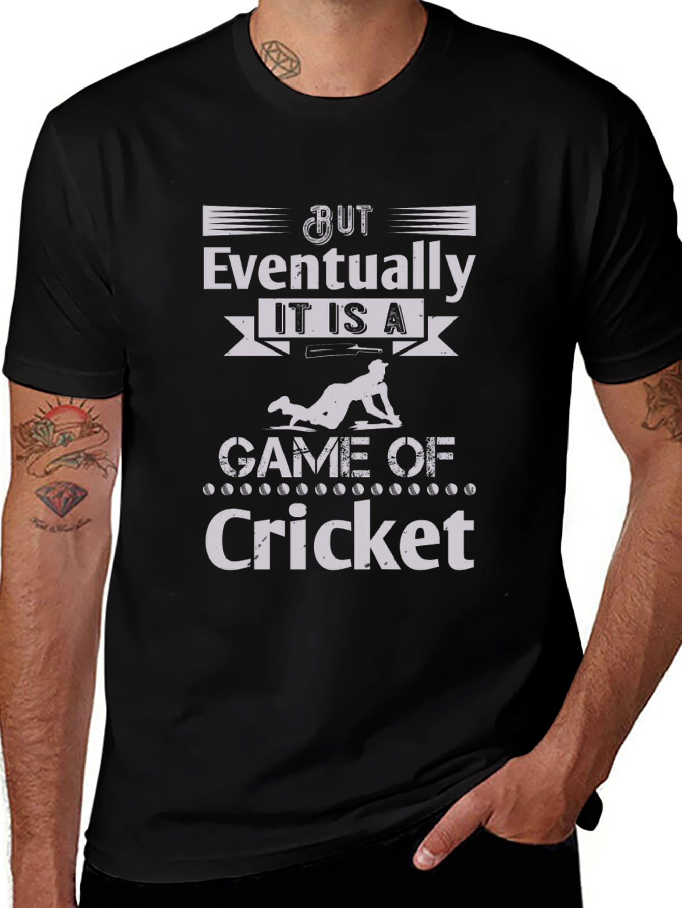 Cricket Lover Tee: But Eventually Cricket Graphic T-Shirt