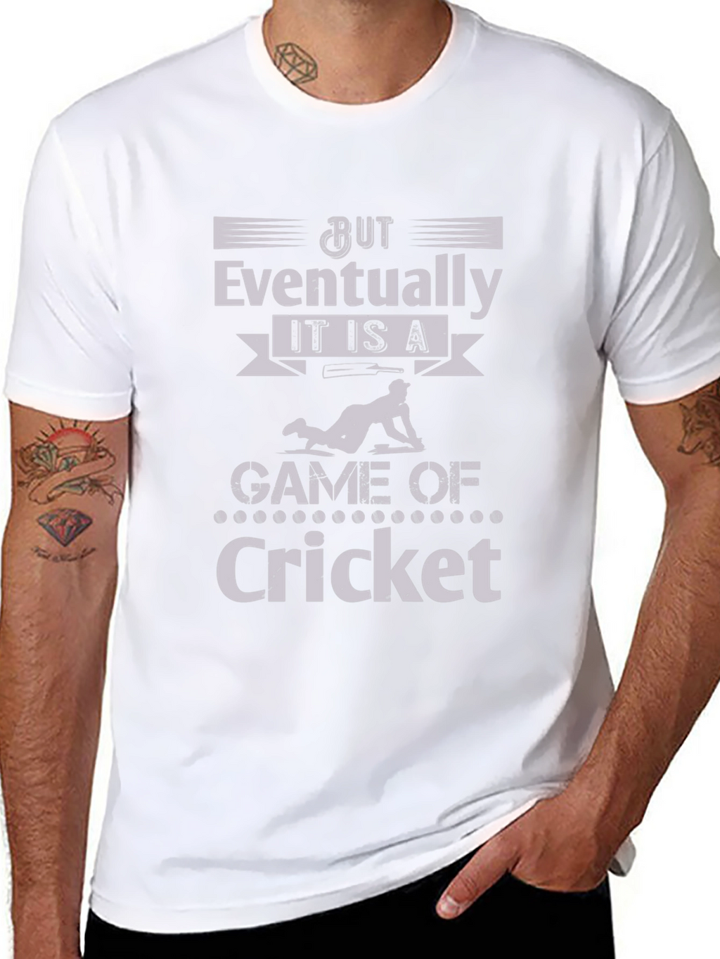Cricket Lover Tee: But Eventually Cricket Graphic T-Shirt