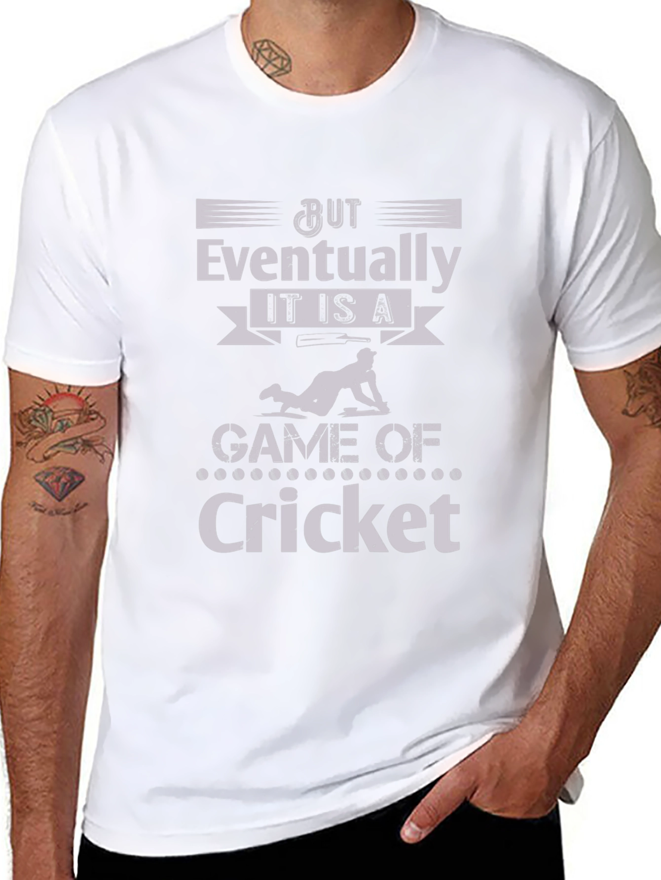 Cricket Lover Tee: But Eventually Cricket Graphic T-Shirt