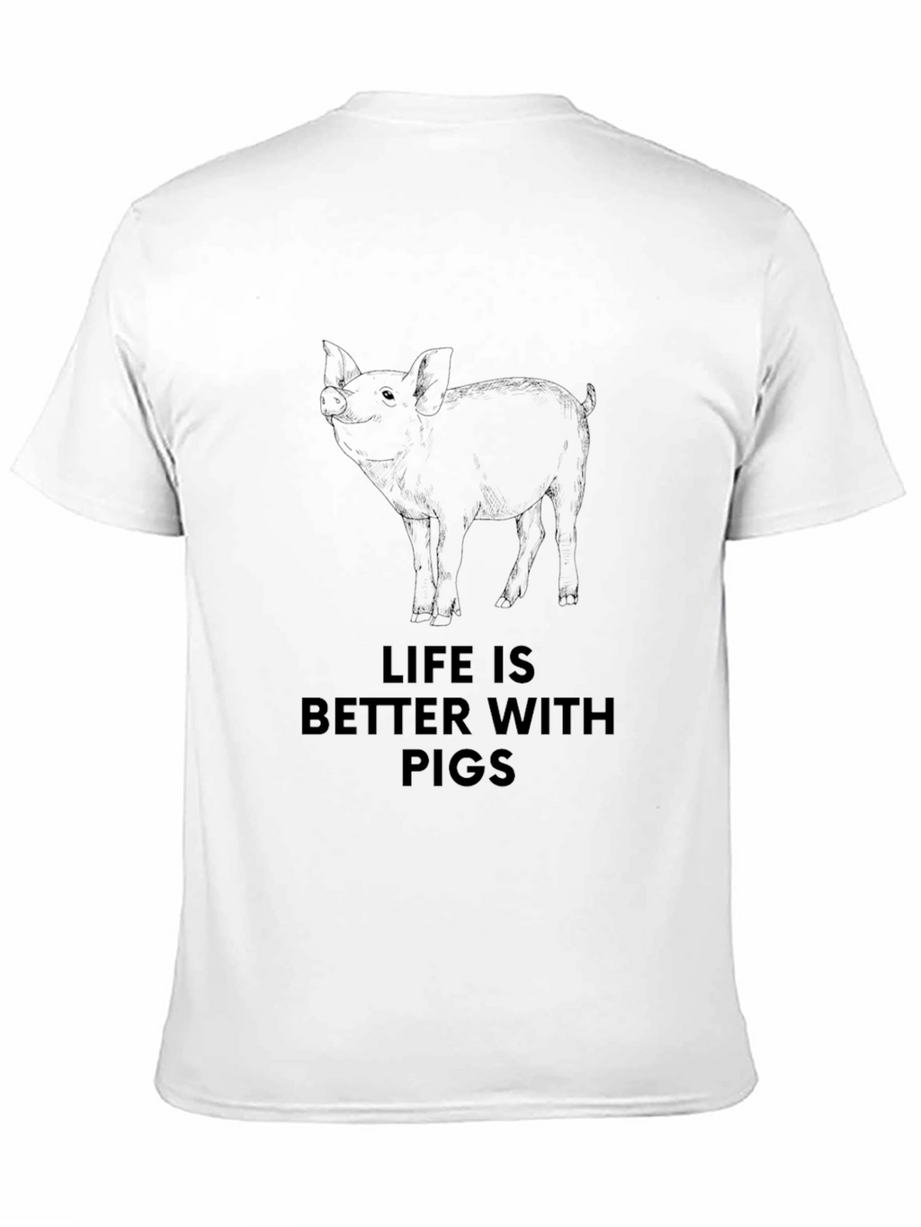 Life Is Better With Pigs Graphic Tee - Black