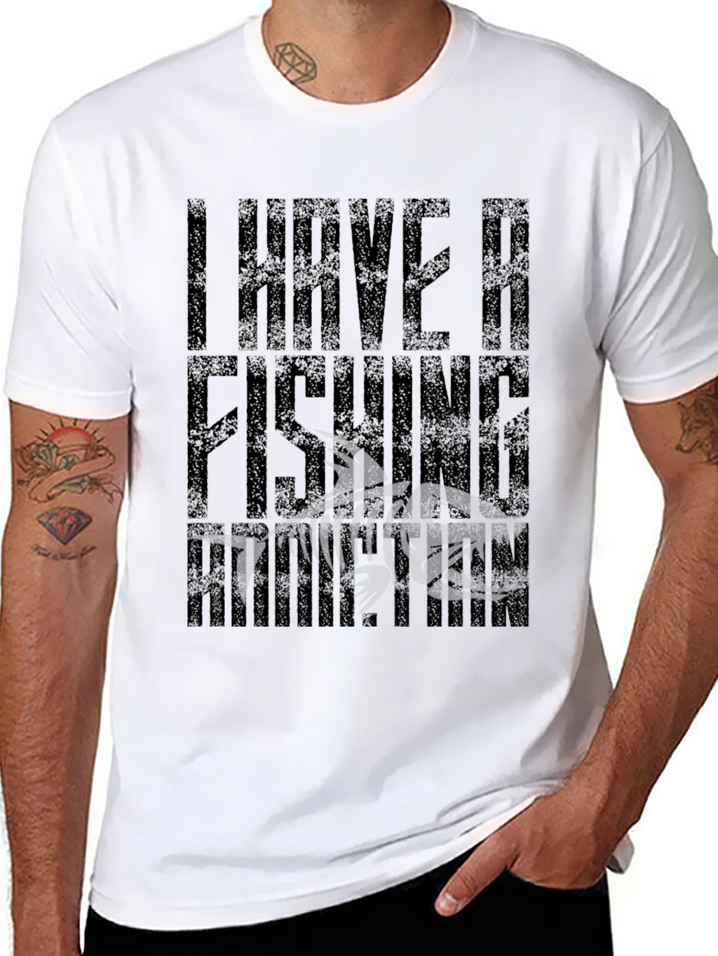 I Have A Fishing Problem Black Graphic T-Shirt
