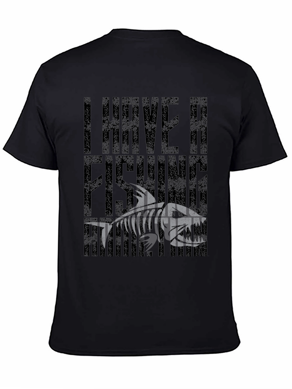 I Have A Fishing Problem Black Graphic T-Shirt