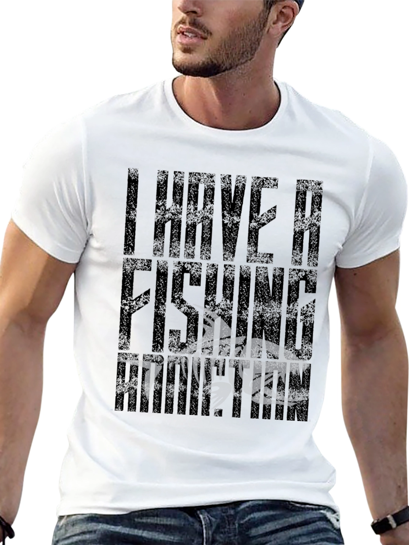 I Have A Fishing Problem Black Graphic T-Shirt