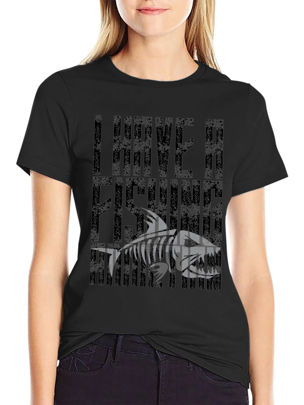 I Have A Fishing Problem Black Graphic T-Shirt