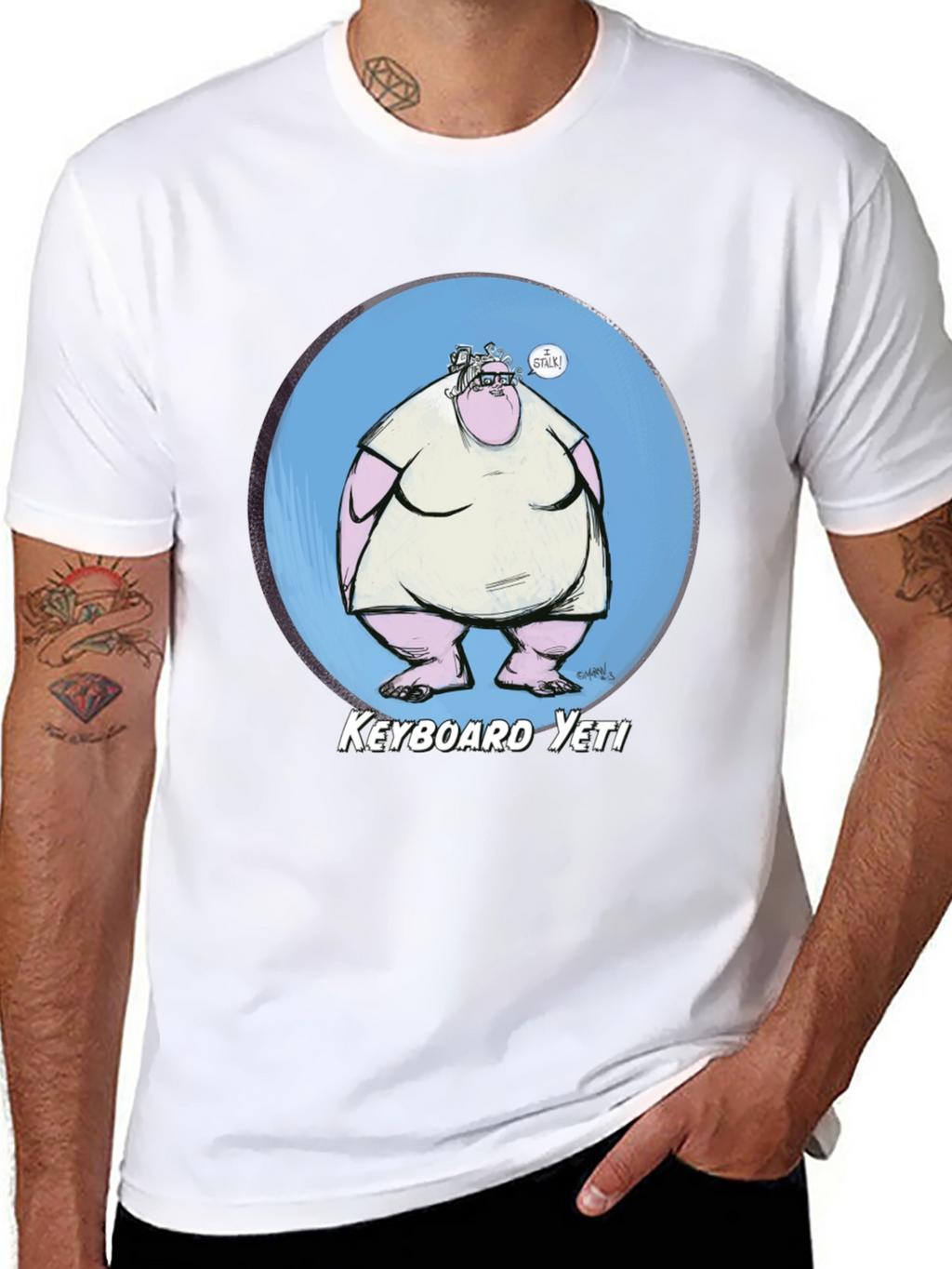 Keyboard Yeti Graphic T-Shirt - Funny Geek Tee