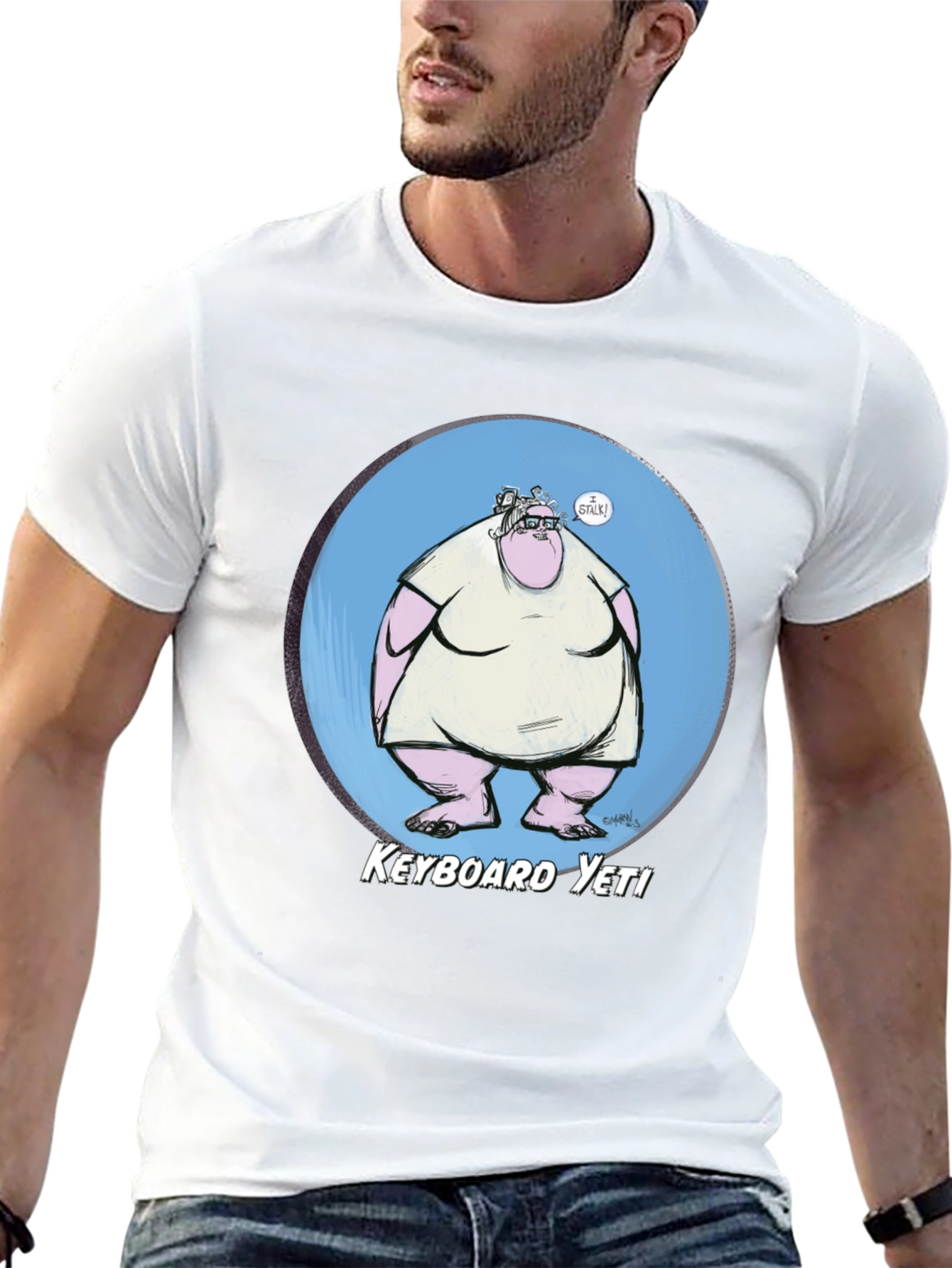 Keyboard Yeti Graphic T-Shirt - Funny Geek Tee