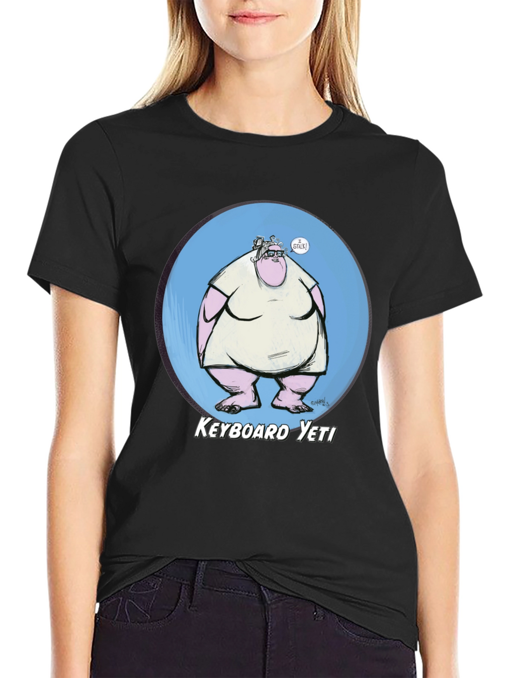 Keyboard Yeti Graphic T-Shirt - Funny Geek Tee