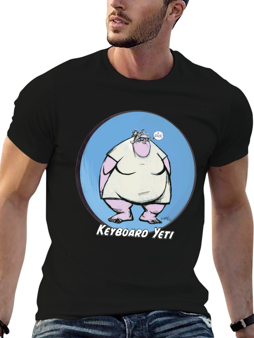 Keyboard Yeti Graphic T-Shirt - Funny Geek Tee