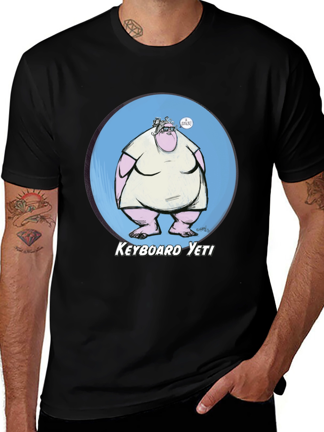 Keyboard Yeti Graphic T-Shirt - Funny Geek Tee