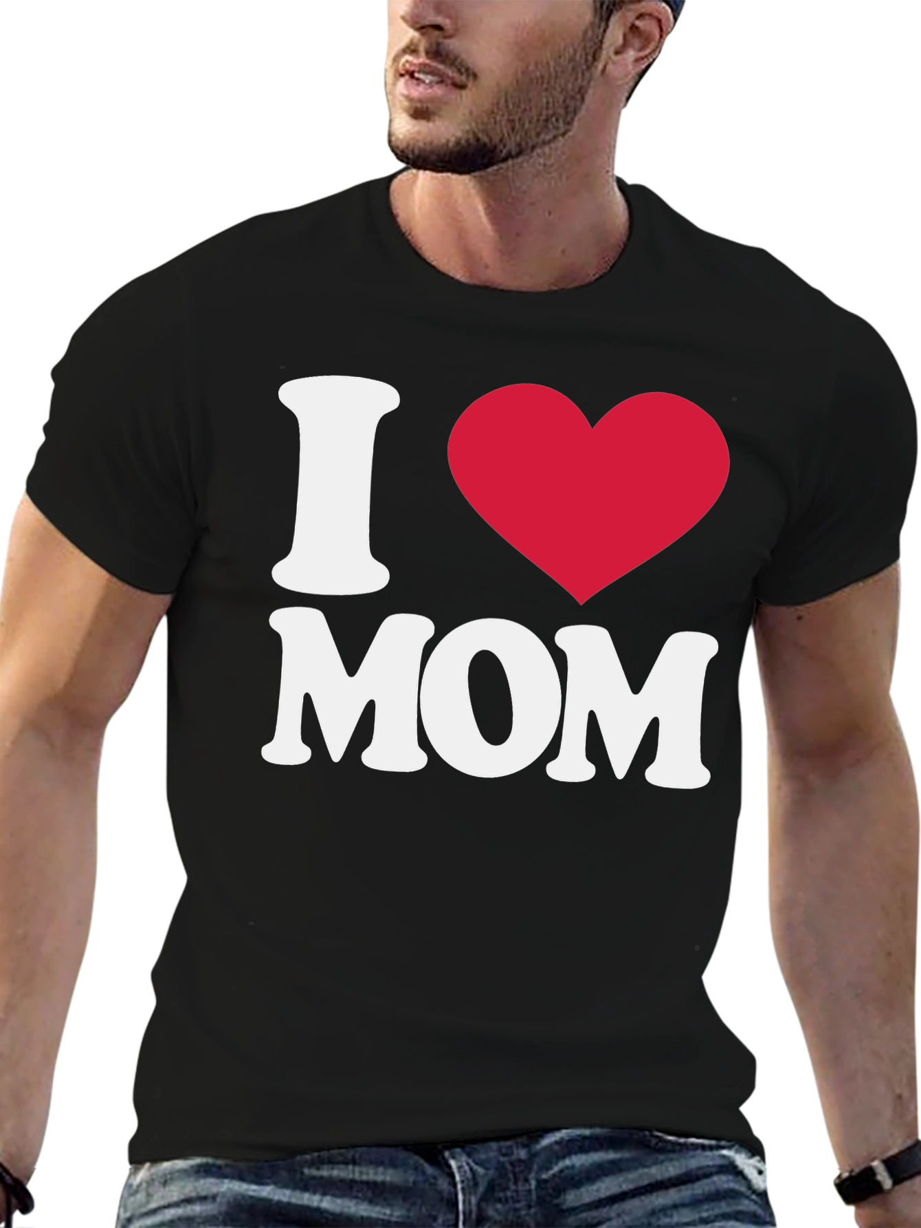 I Heart Mom Black T-Shirt