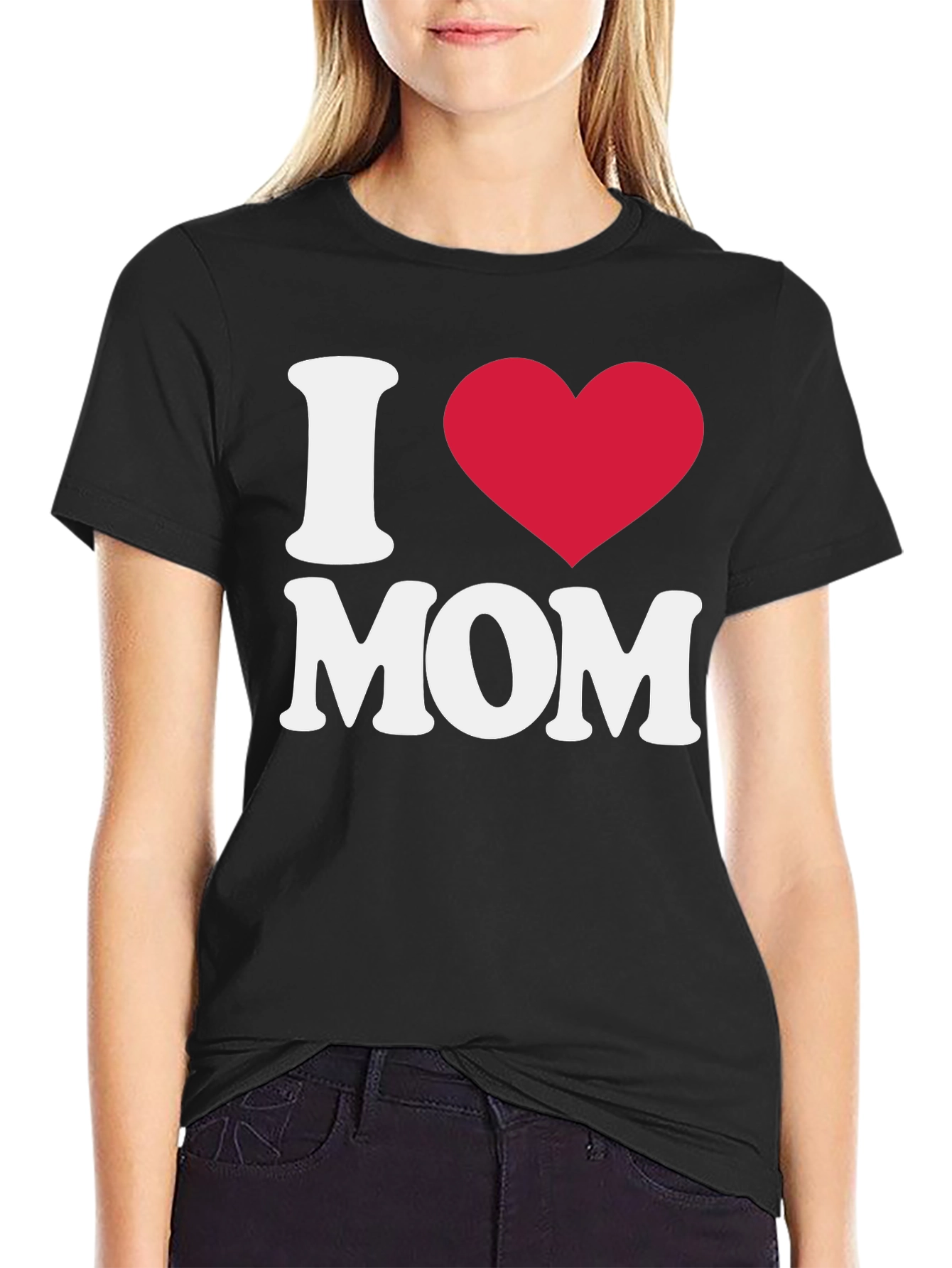 I Heart Mom Black T-Shirt