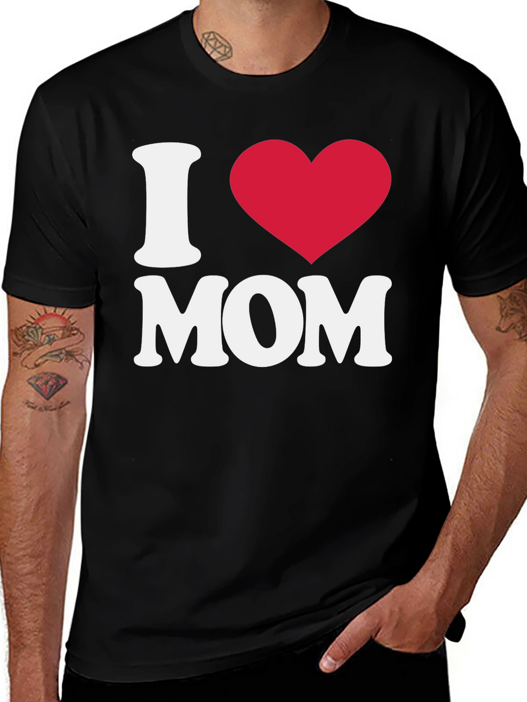 I Heart Mom Black T-Shirt