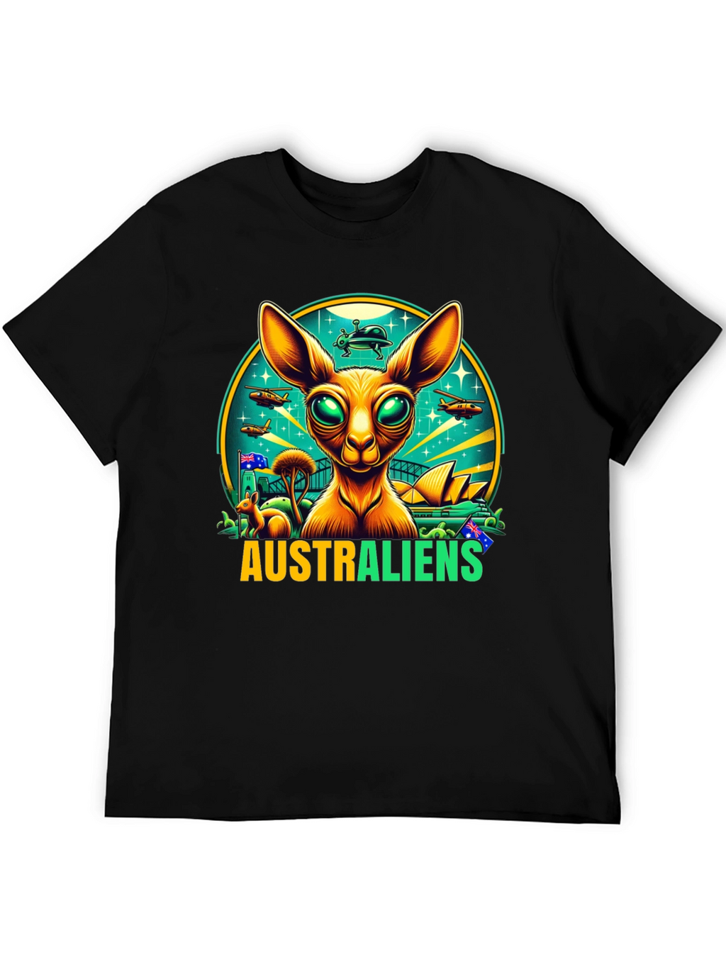 Australiens T-Shirt - Alien Kangaroo Design