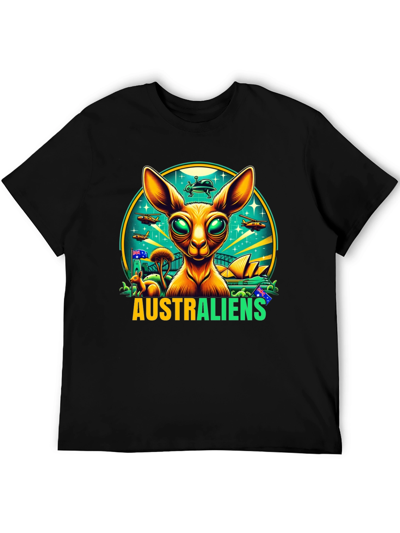 Australiens T-Shirt - Alien Kangaroo Design