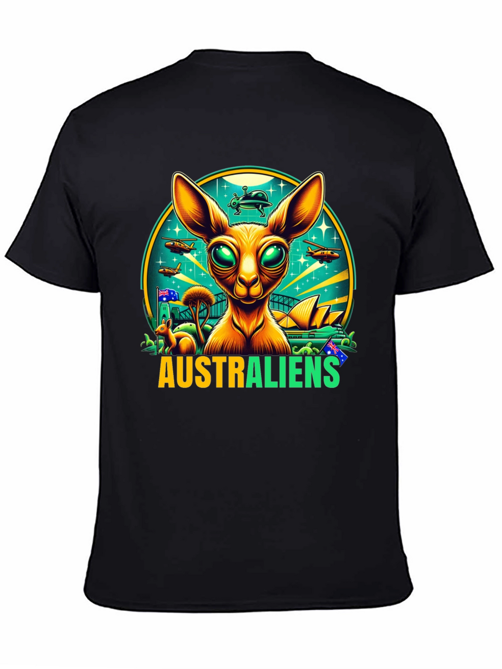 Australiens T-Shirt - Alien Kangaroo Design