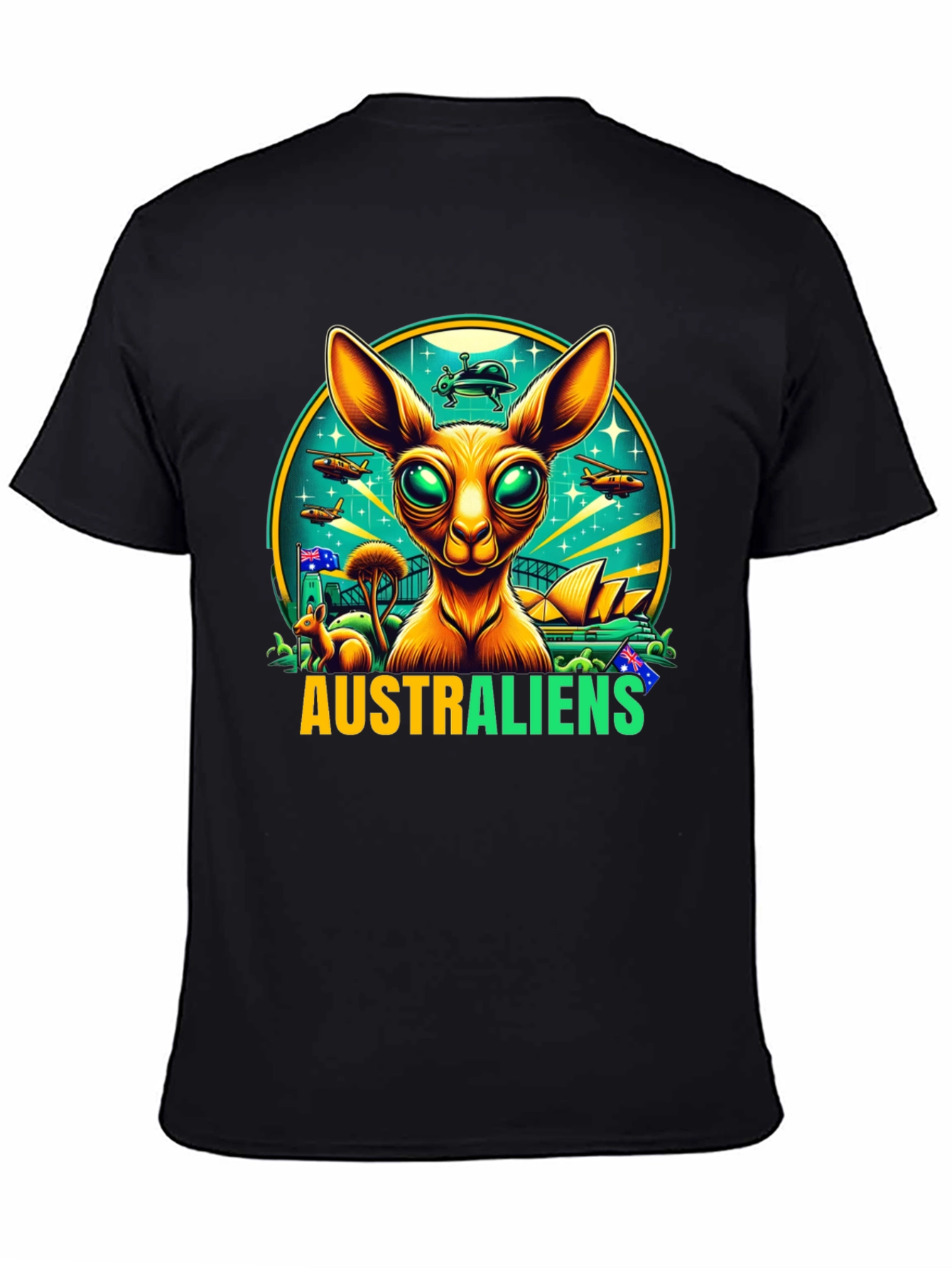 Australiens T-Shirt - Alien Kangaroo Design
