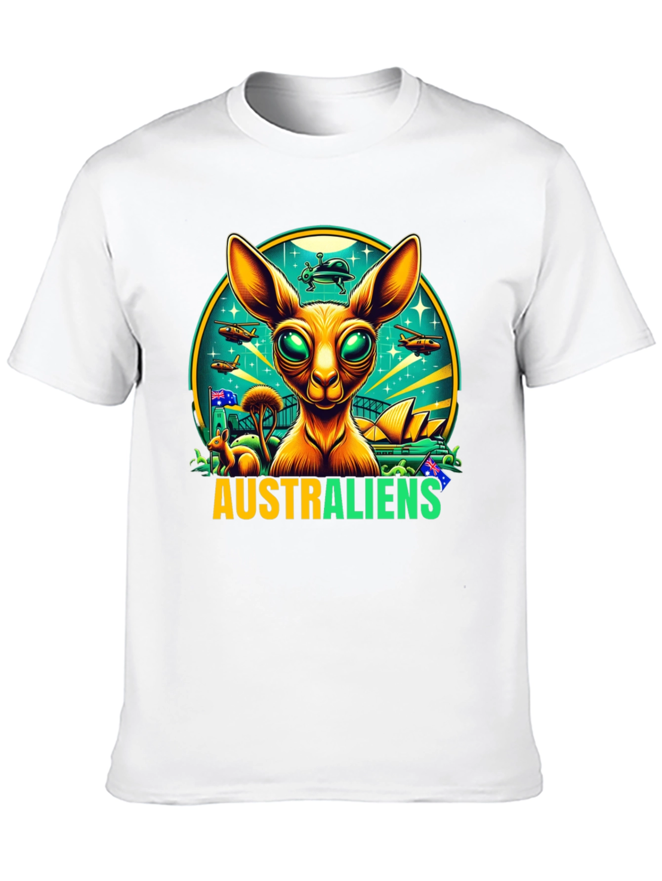 Australiens T-Shirt - Alien Kangaroo Design