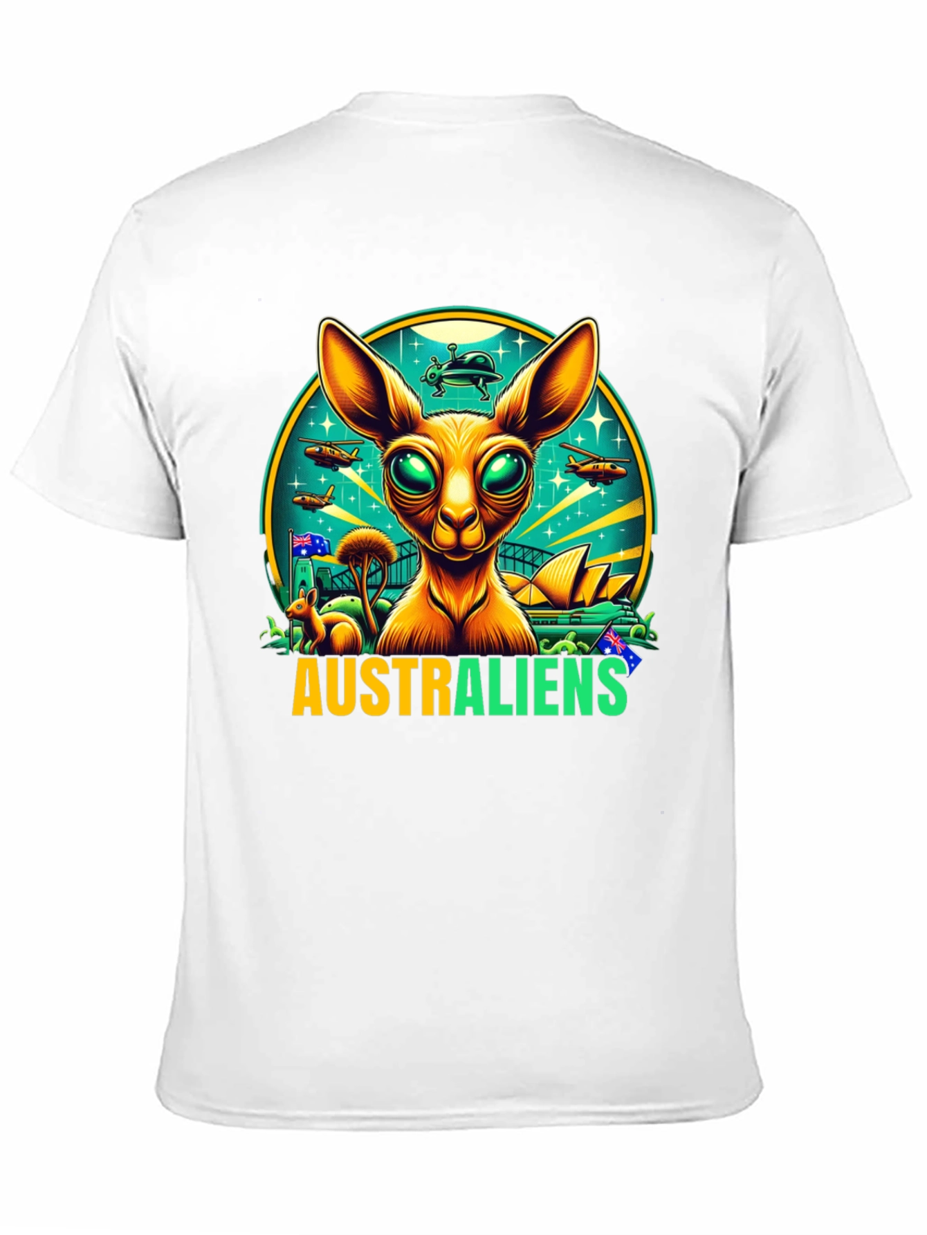 Australiens T-Shirt - Alien Kangaroo Design