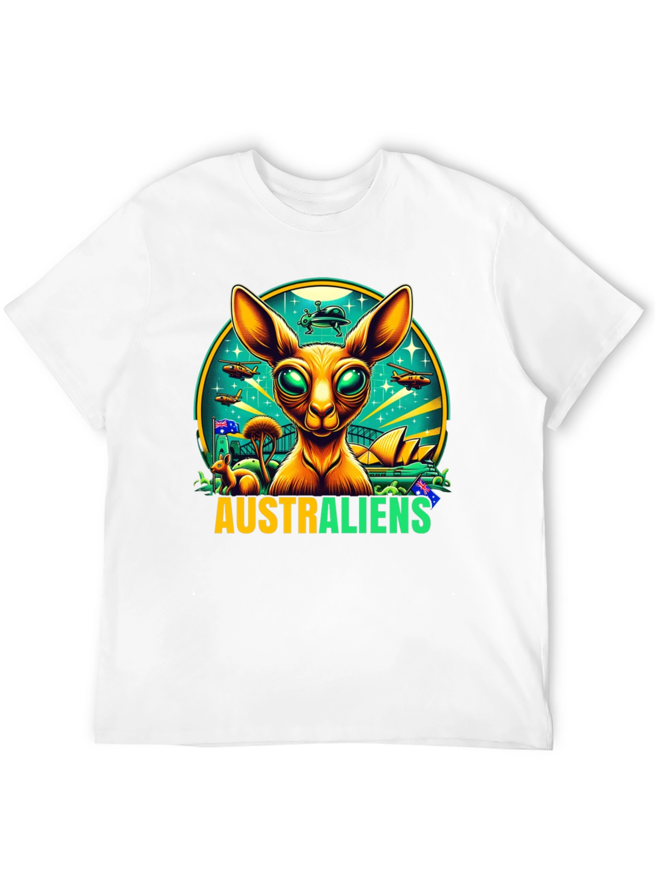 Australiens T-Shirt - Alien Kangaroo Design