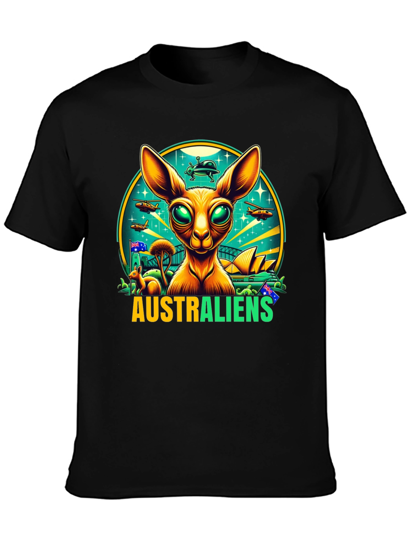 Australiens T-Shirt - Alien Kangaroo Design