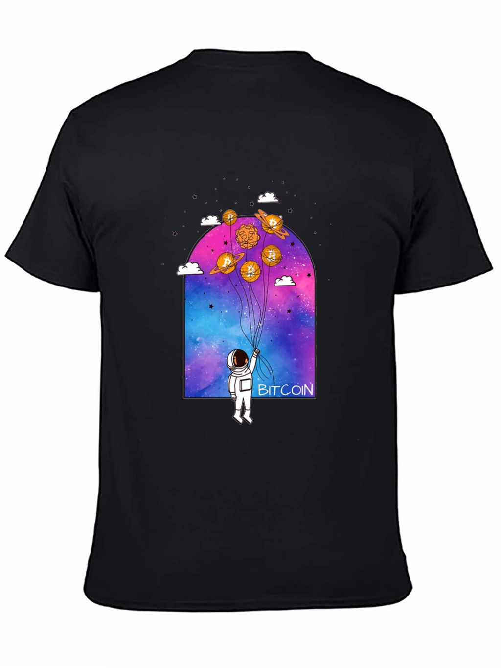 Bitcoin Astronaut Graphic Tee - Crypto Lovers Shirt