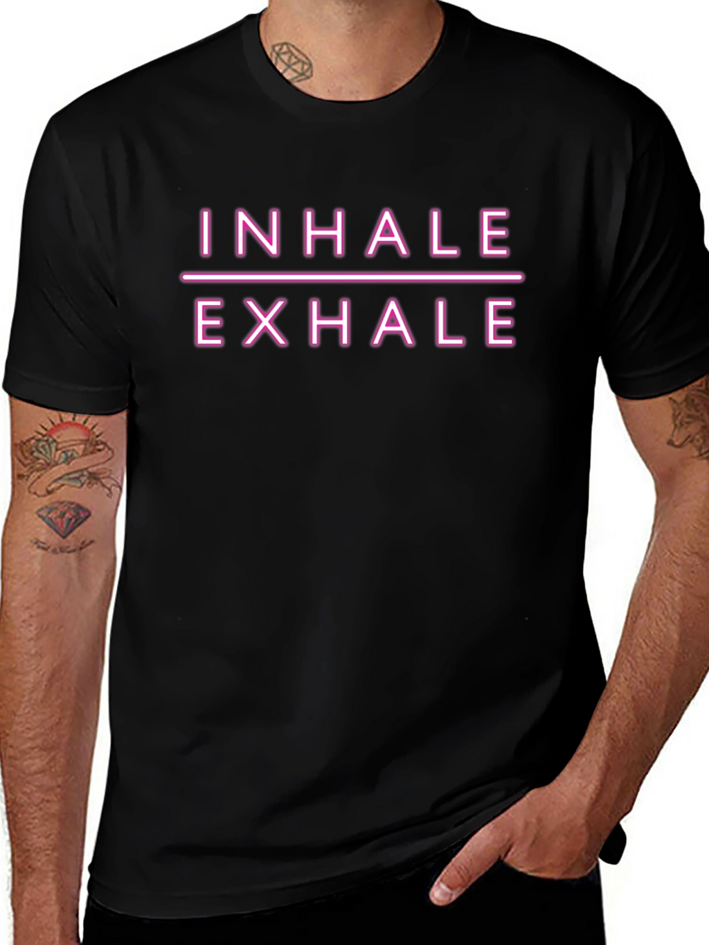 Inhale Exhale Graphic T-Shirt - Relax & Breathe