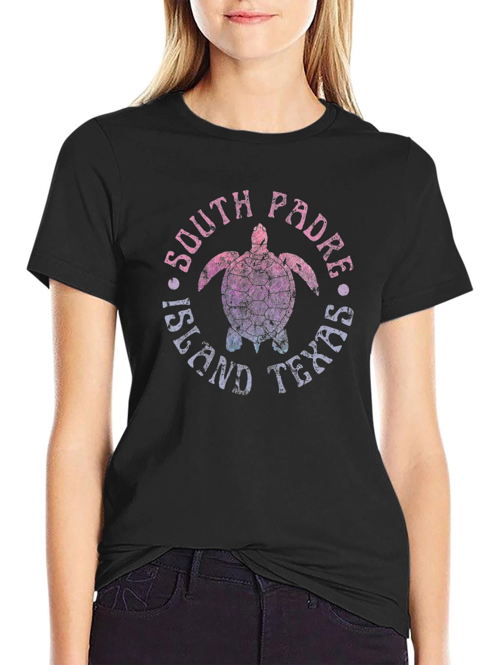 South Padre Island Texas Turtle Graphic T-Shirt