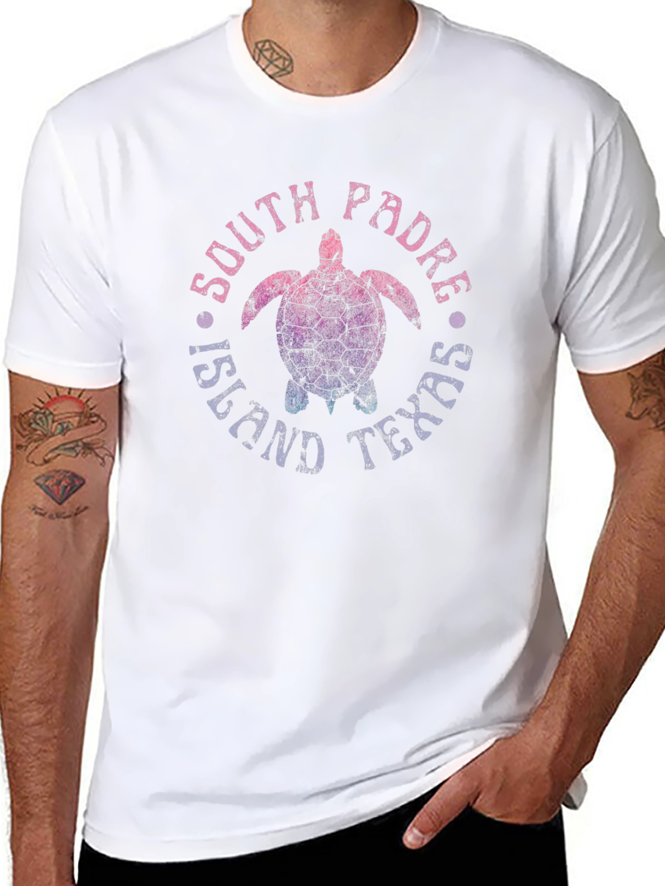 South Padre Island Texas Turtle Graphic T-Shirt