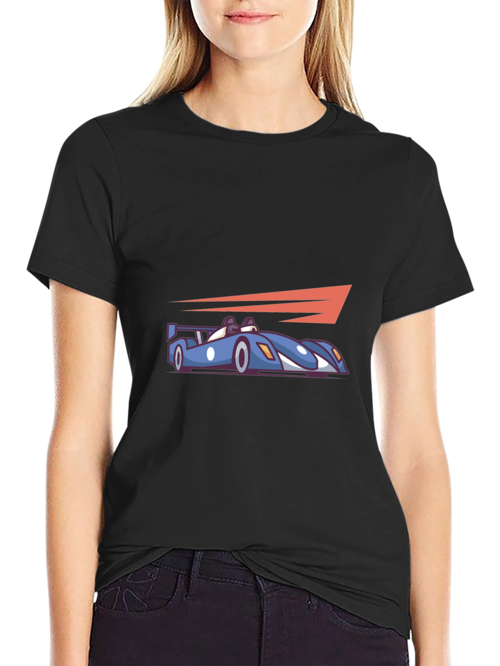 Race Car Graphic Tee - Black Cotton