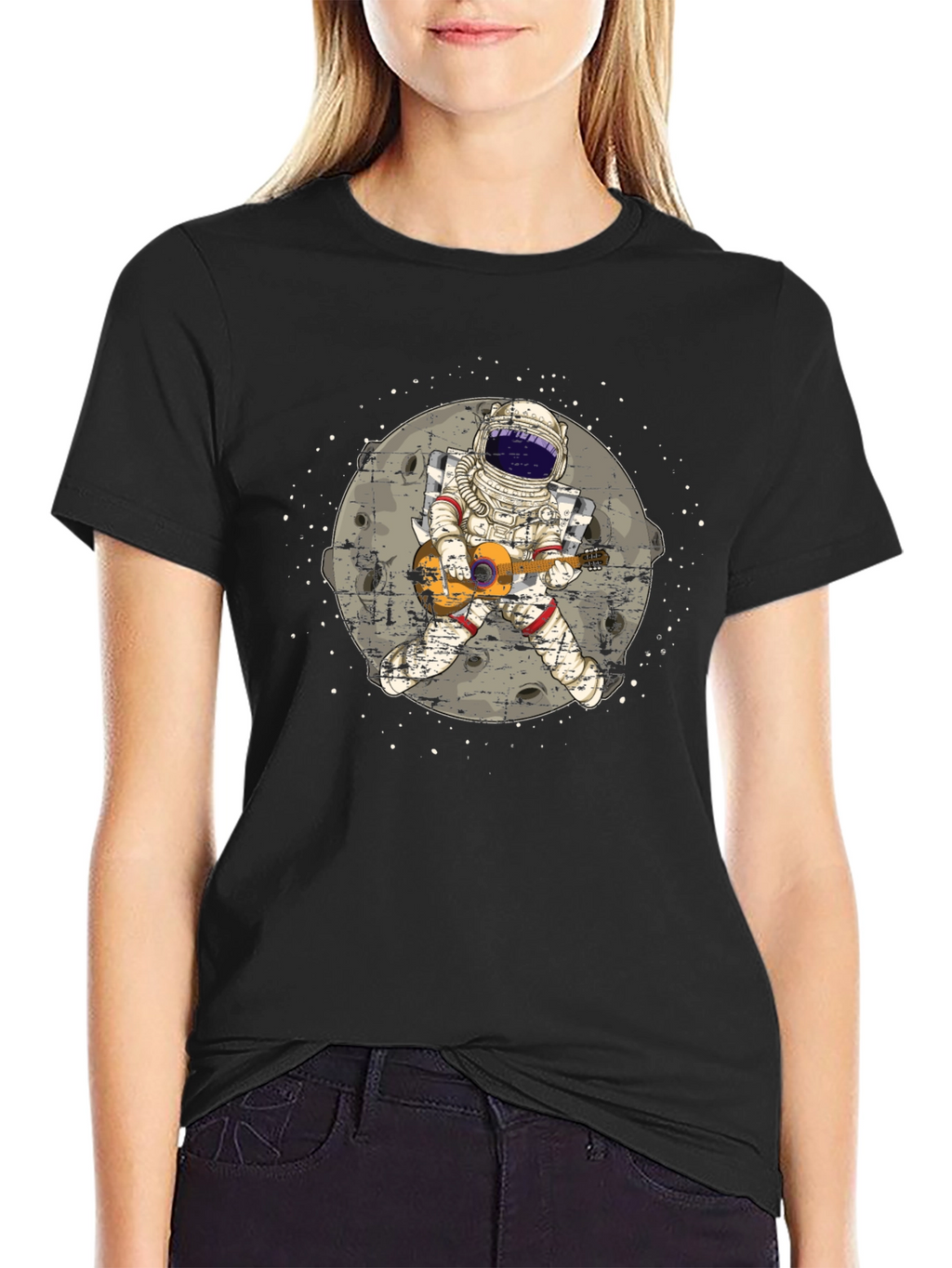 Astronaut Guitar Player Graphic T-Shirt