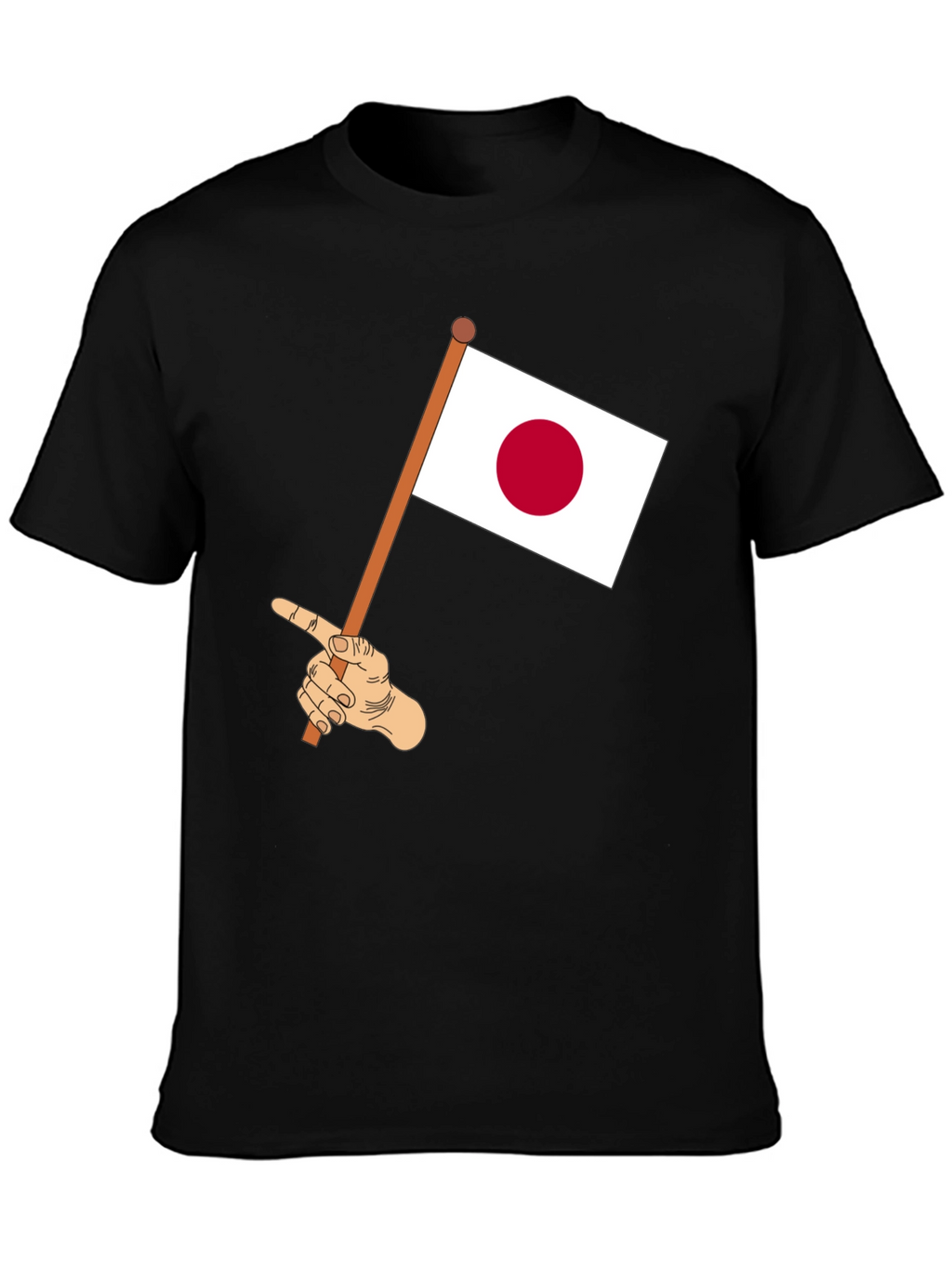 Japan Flag Waving Tee - Unique Graphic T-Shirt