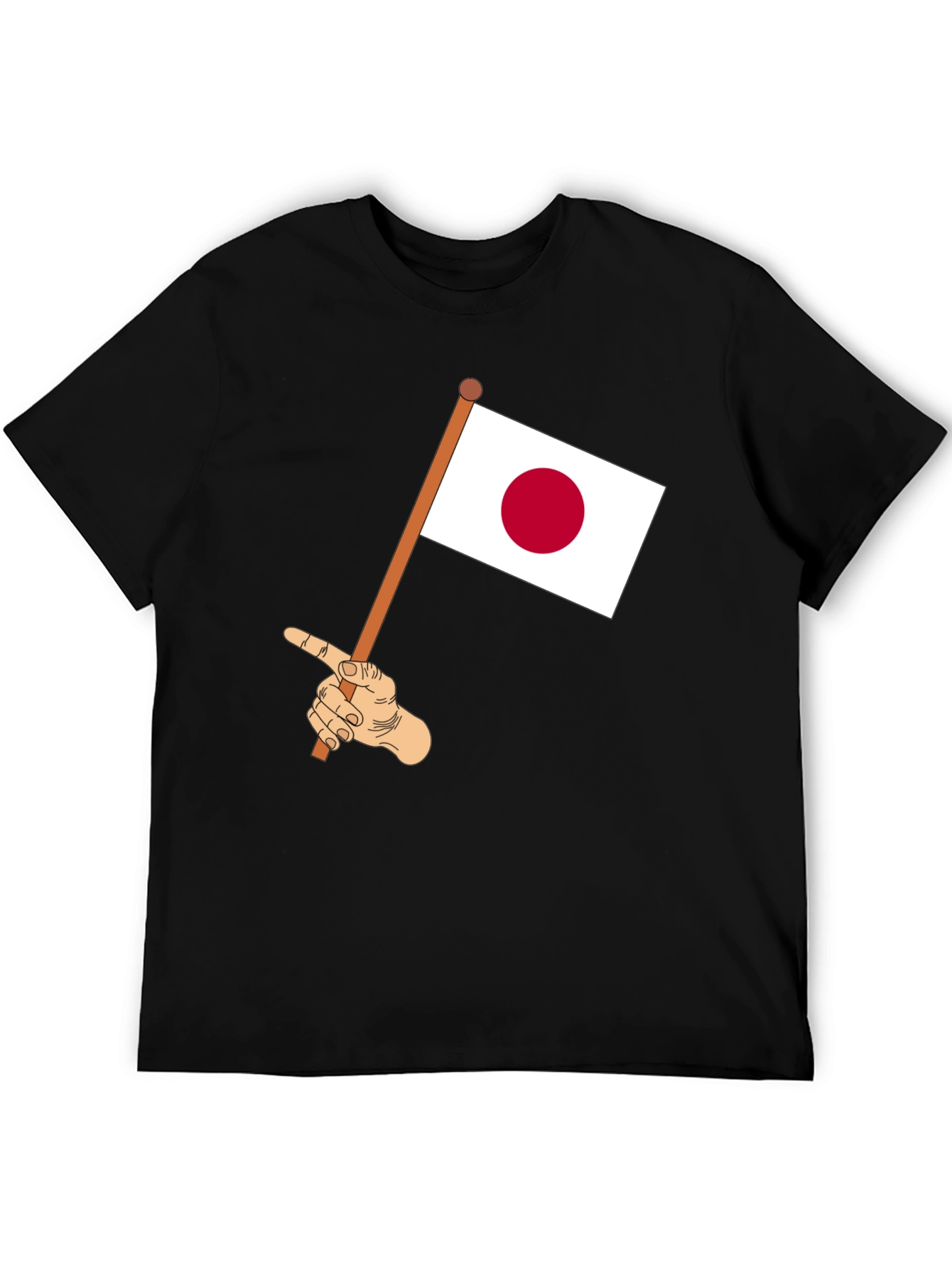 Japan Flag Waving Tee - Unique Graphic T-Shirt