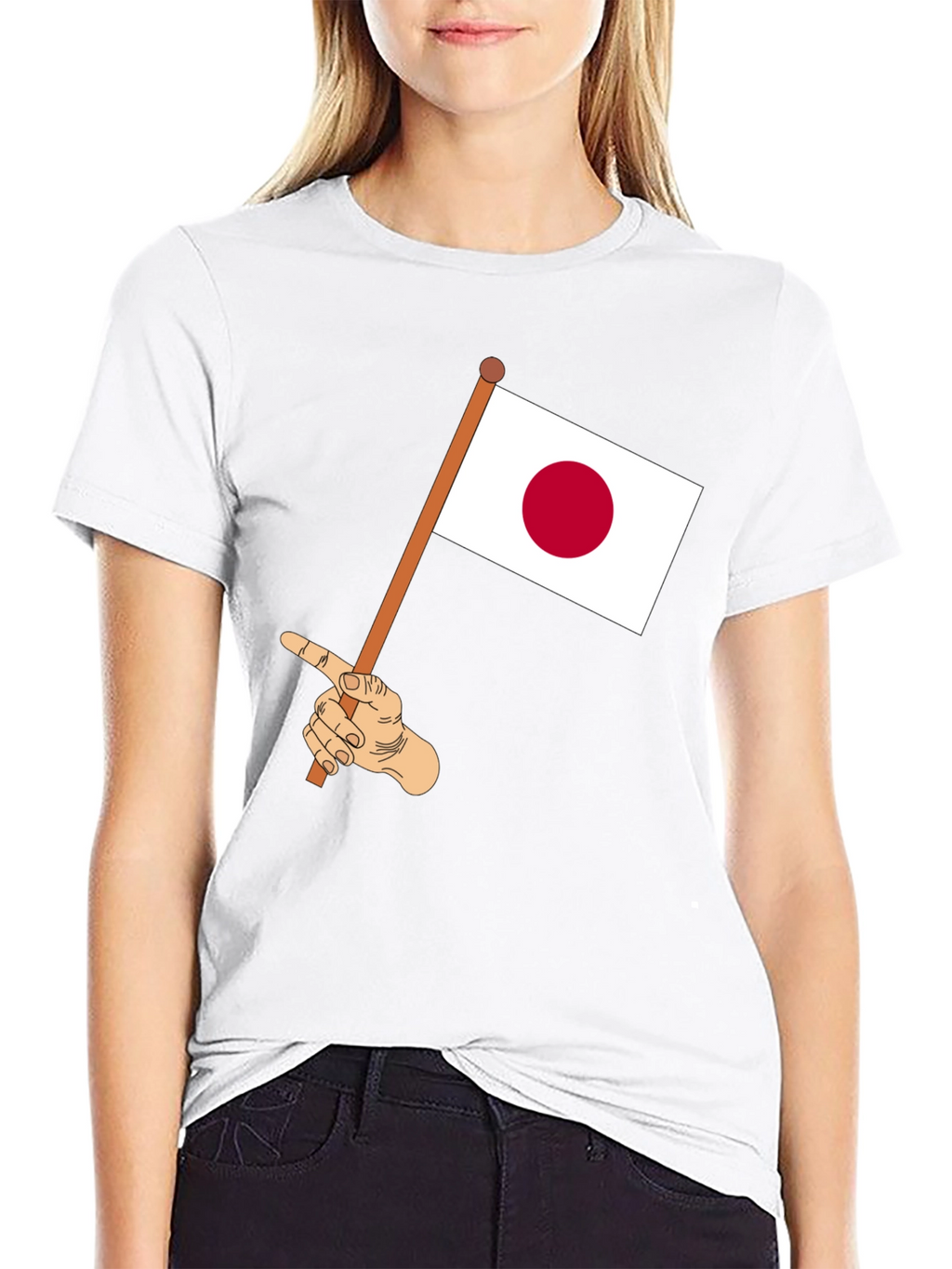 Japan Flag Waving Tee - Unique Graphic T-Shirt