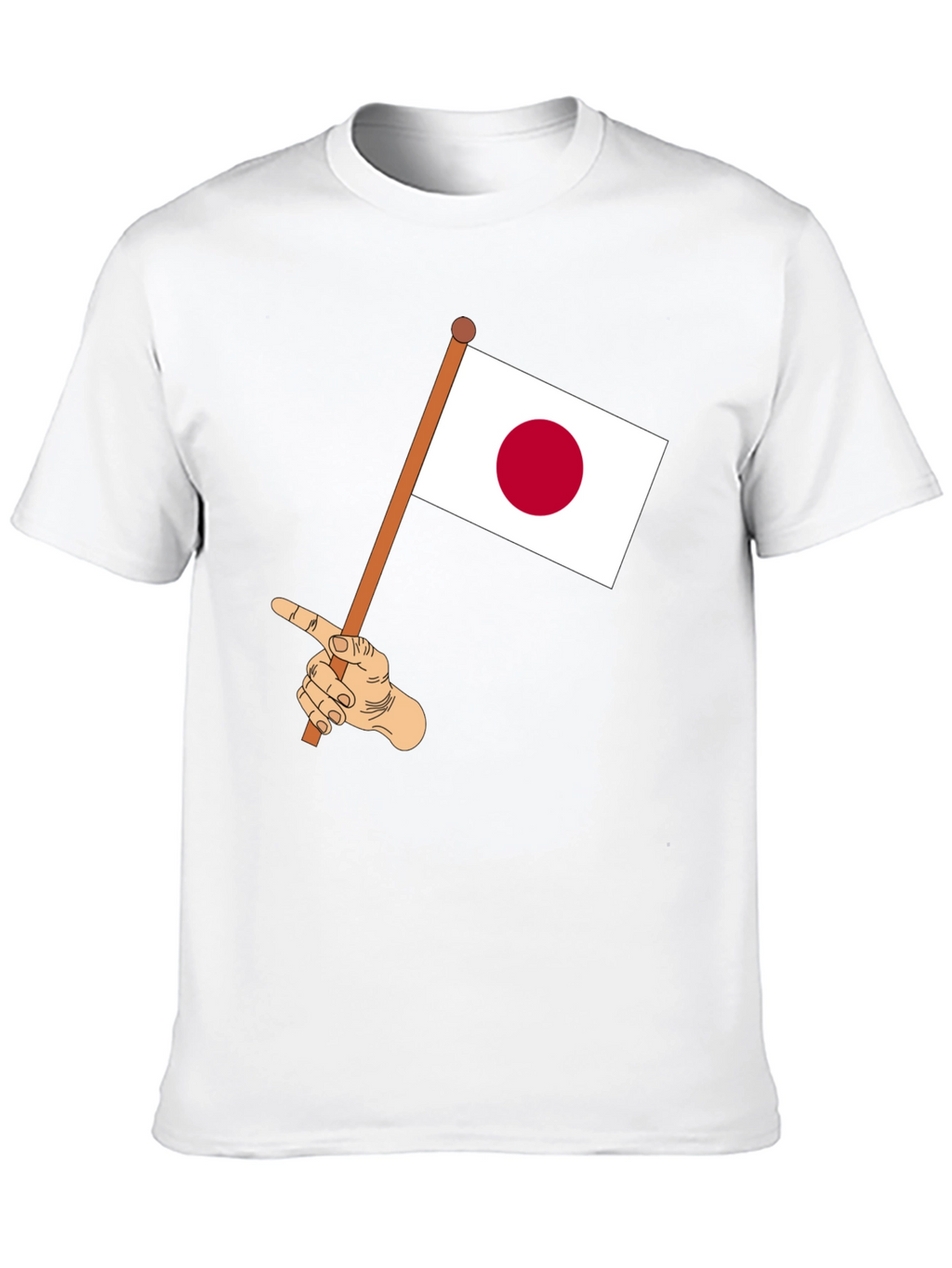 Japan Flag Waving Tee - Unique Graphic T-Shirt