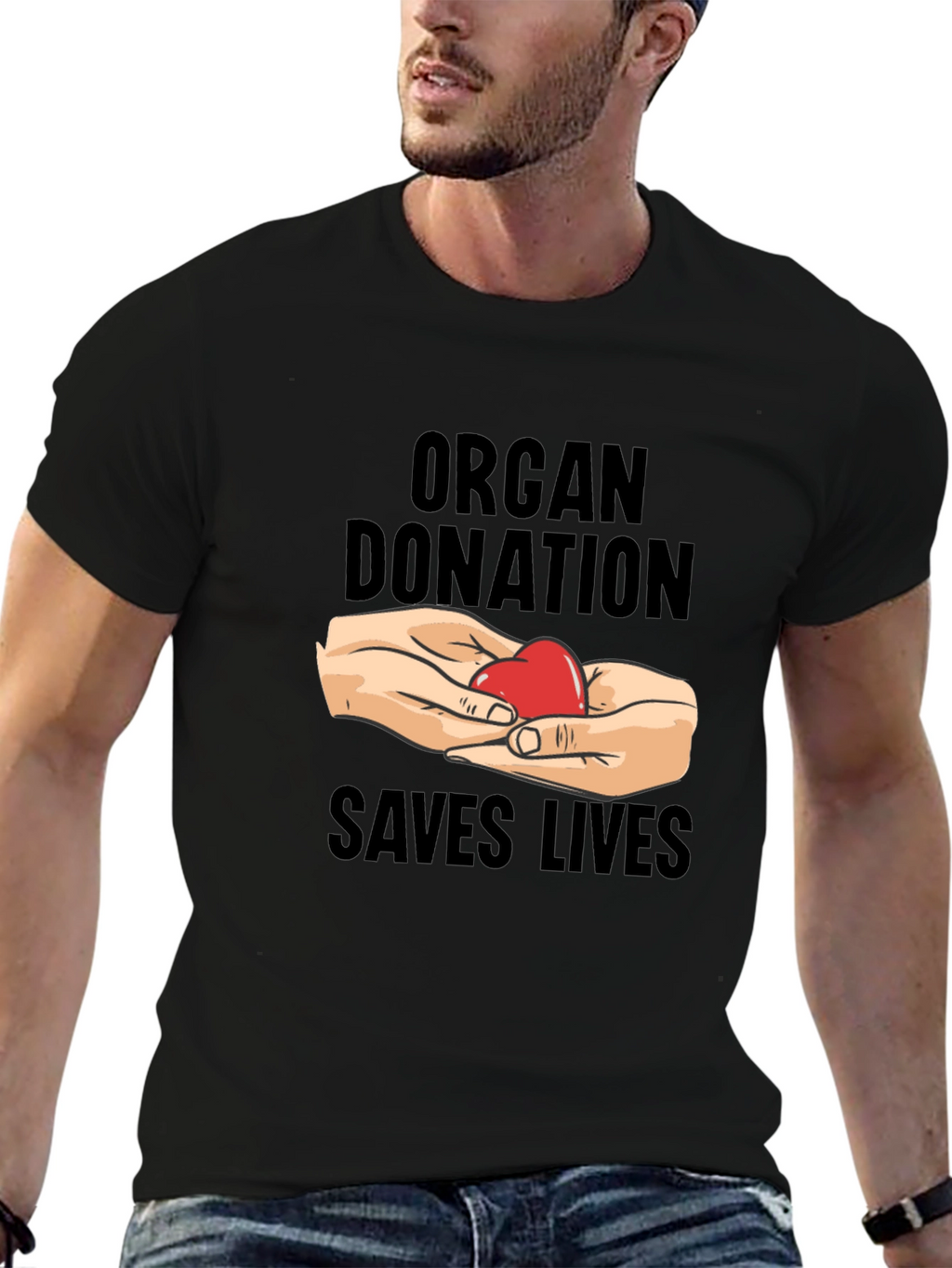 Organ Donation Saves Lives T-Shirt - Black