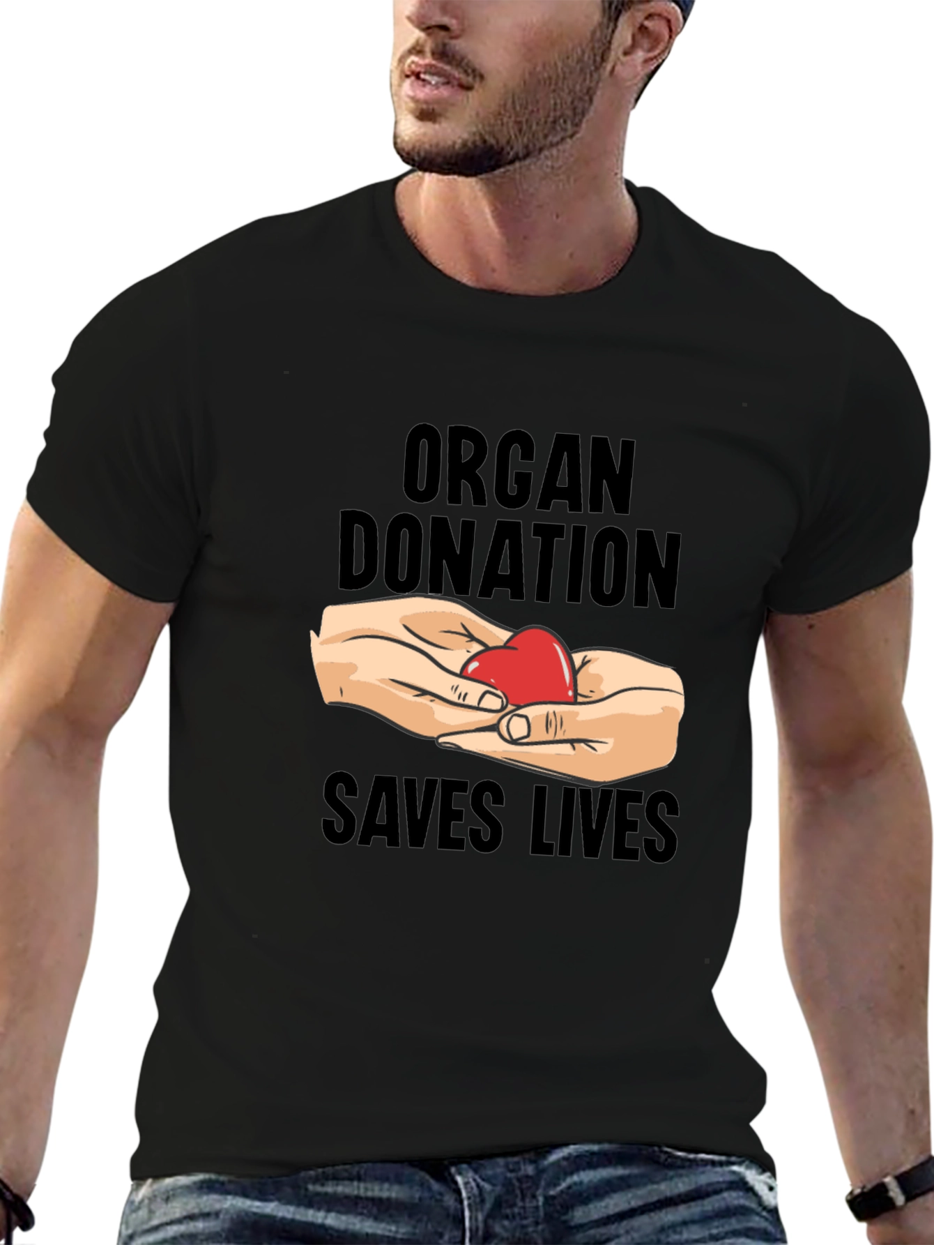 Organ Donation Saves Lives T-Shirt - Black