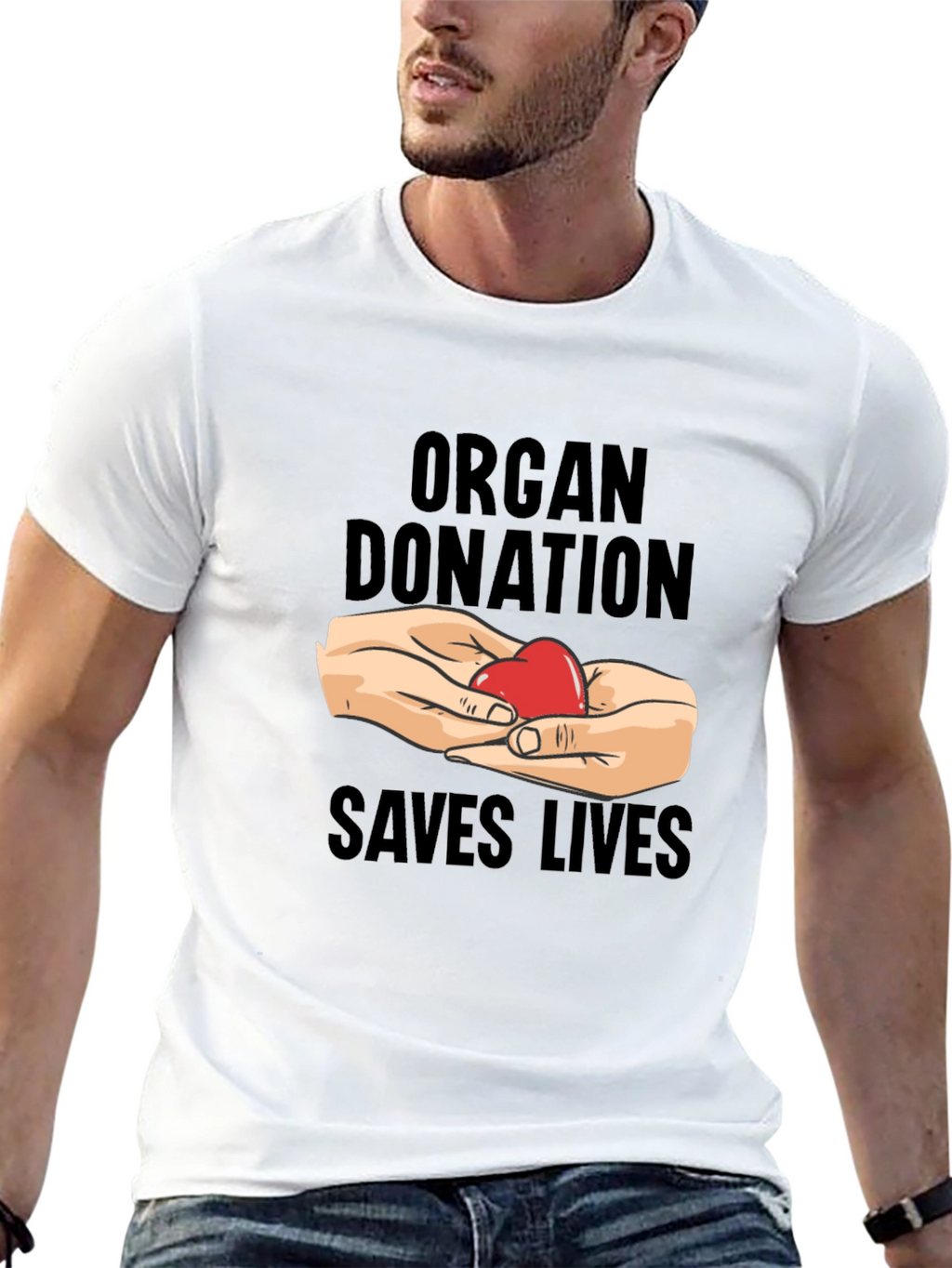 Organ Donation Saves Lives T-Shirt - Black