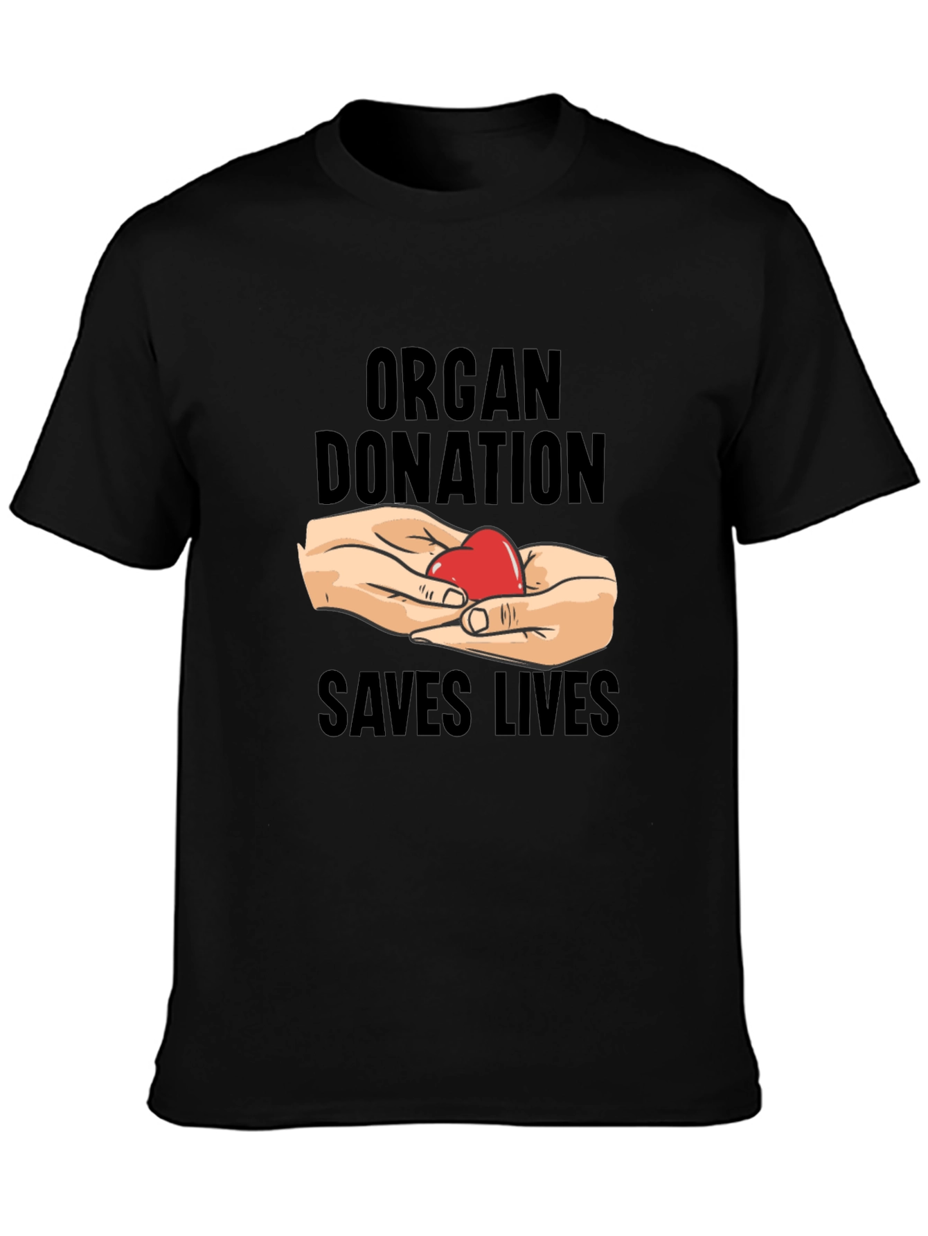 Organ Donation Saves Lives T-Shirt - Black
