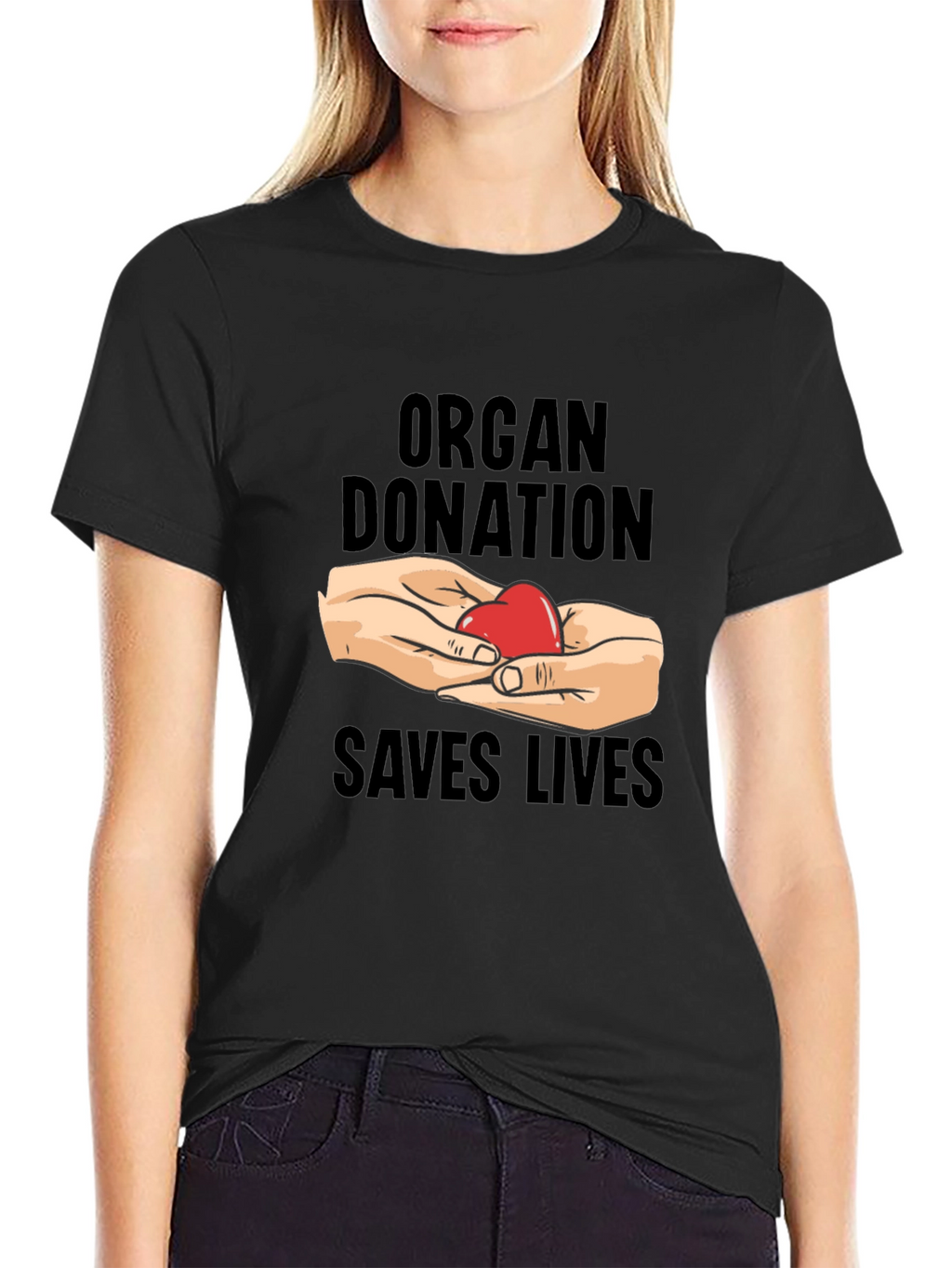 Organ Donation Saves Lives T-Shirt - Black