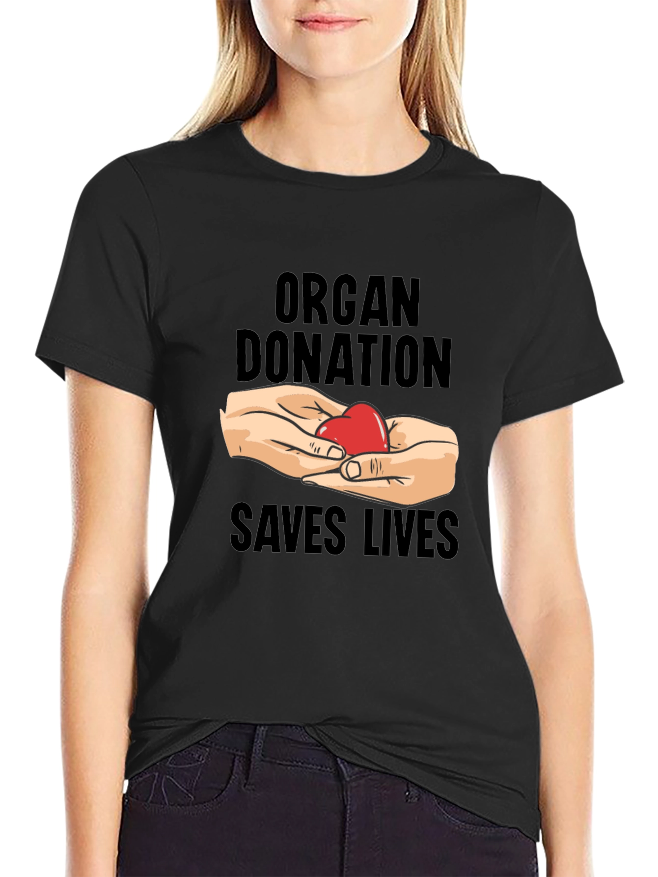 Organ Donation Saves Lives T-Shirt - Black