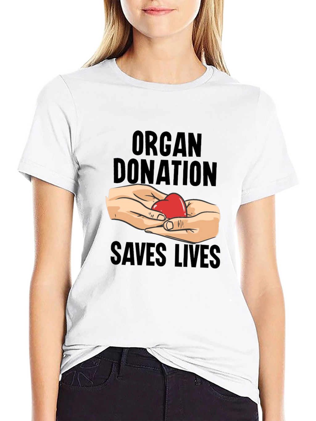 Organ Donation Saves Lives T-Shirt - Black