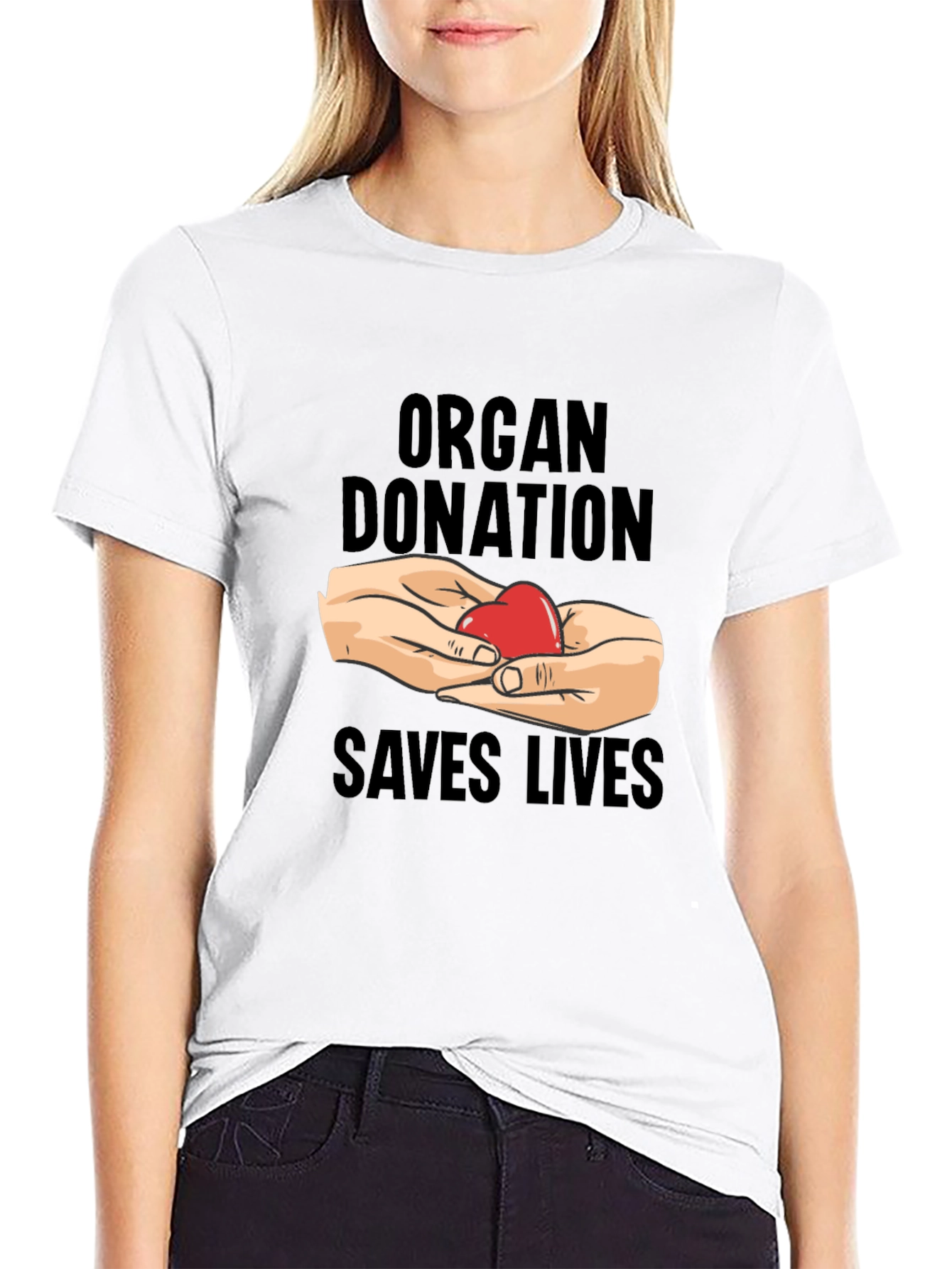 Organ Donation Saves Lives T-Shirt - Black