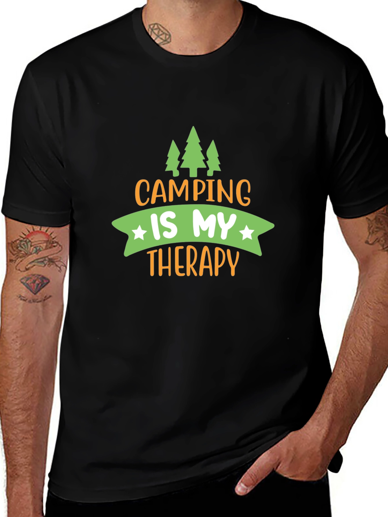 Camping Is My Therapy Graphic Tee
